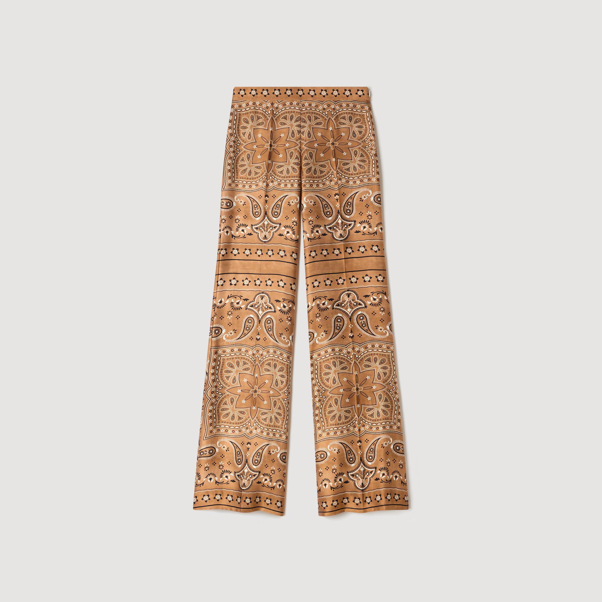 Pantaloni larghi con stampa bandana