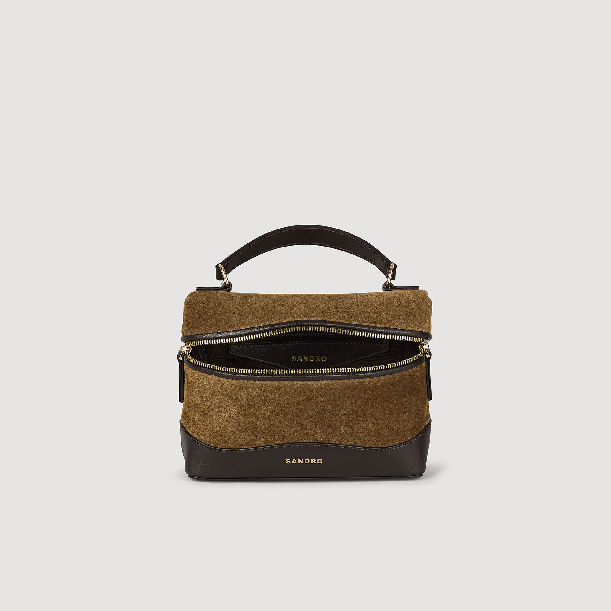 Borsa portacipria in pelle e camoscio TANGOLINO