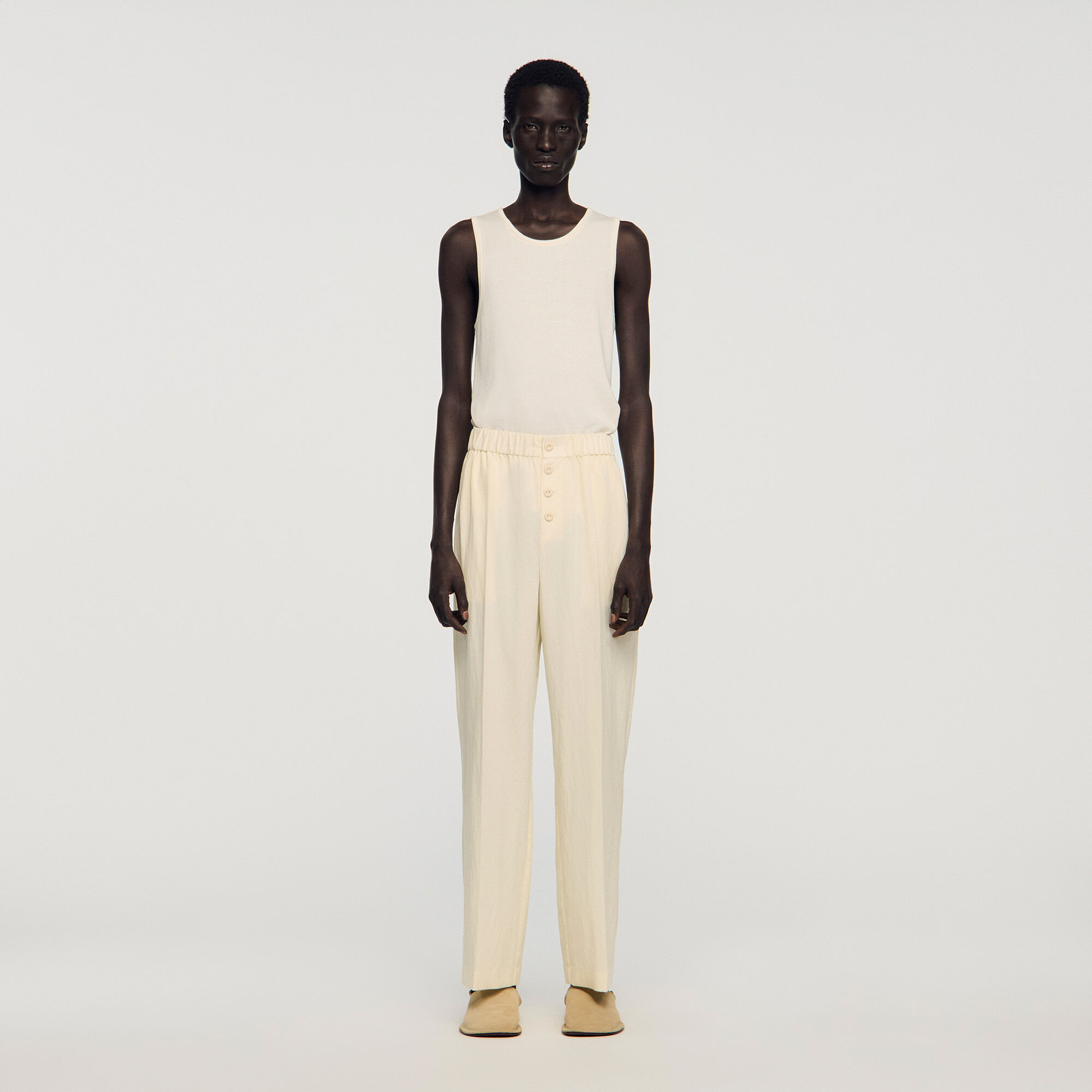 Pantaloni a flusso elastici
