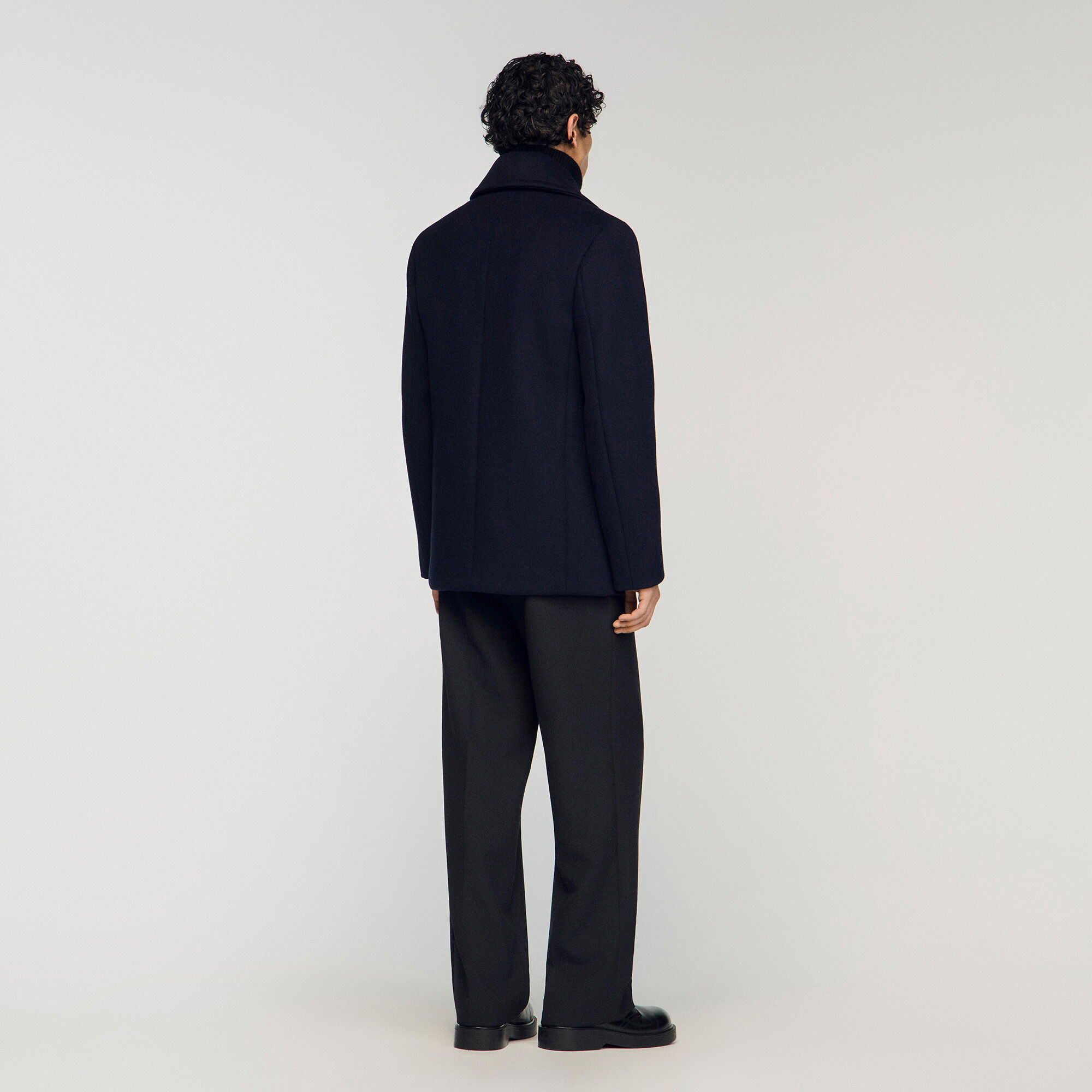Cappotto in misto lana con taglio dritto