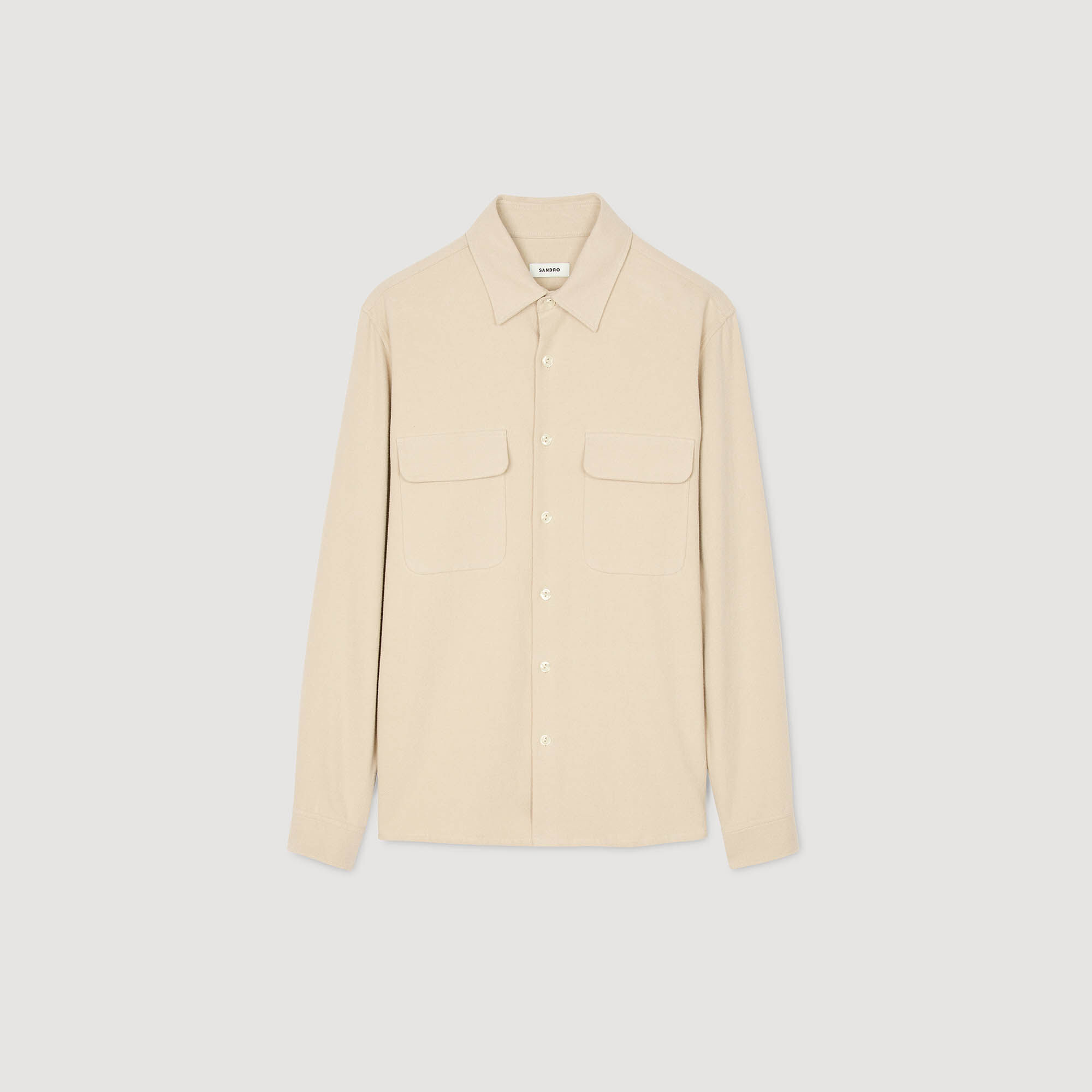 Camicia in flanella con tasche a soffietto