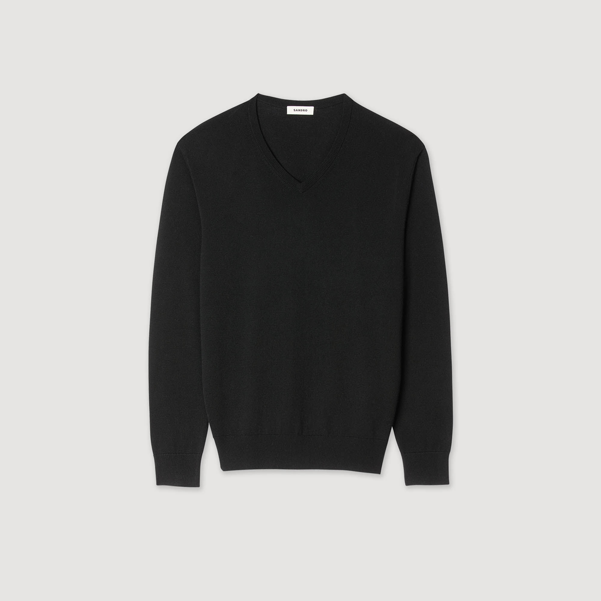Pullover classico a collo a V