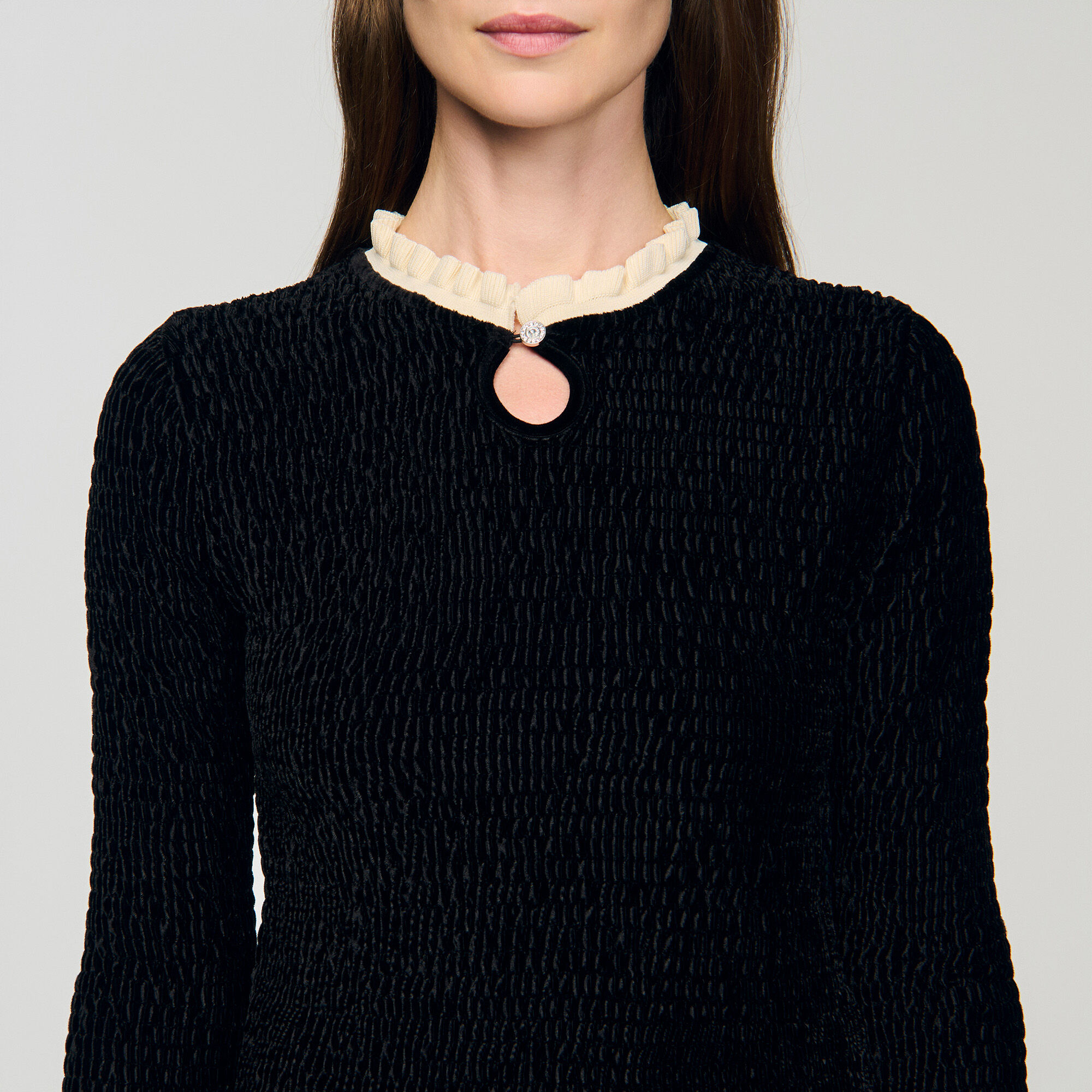 Camicia a maniche lunghe con elastico
