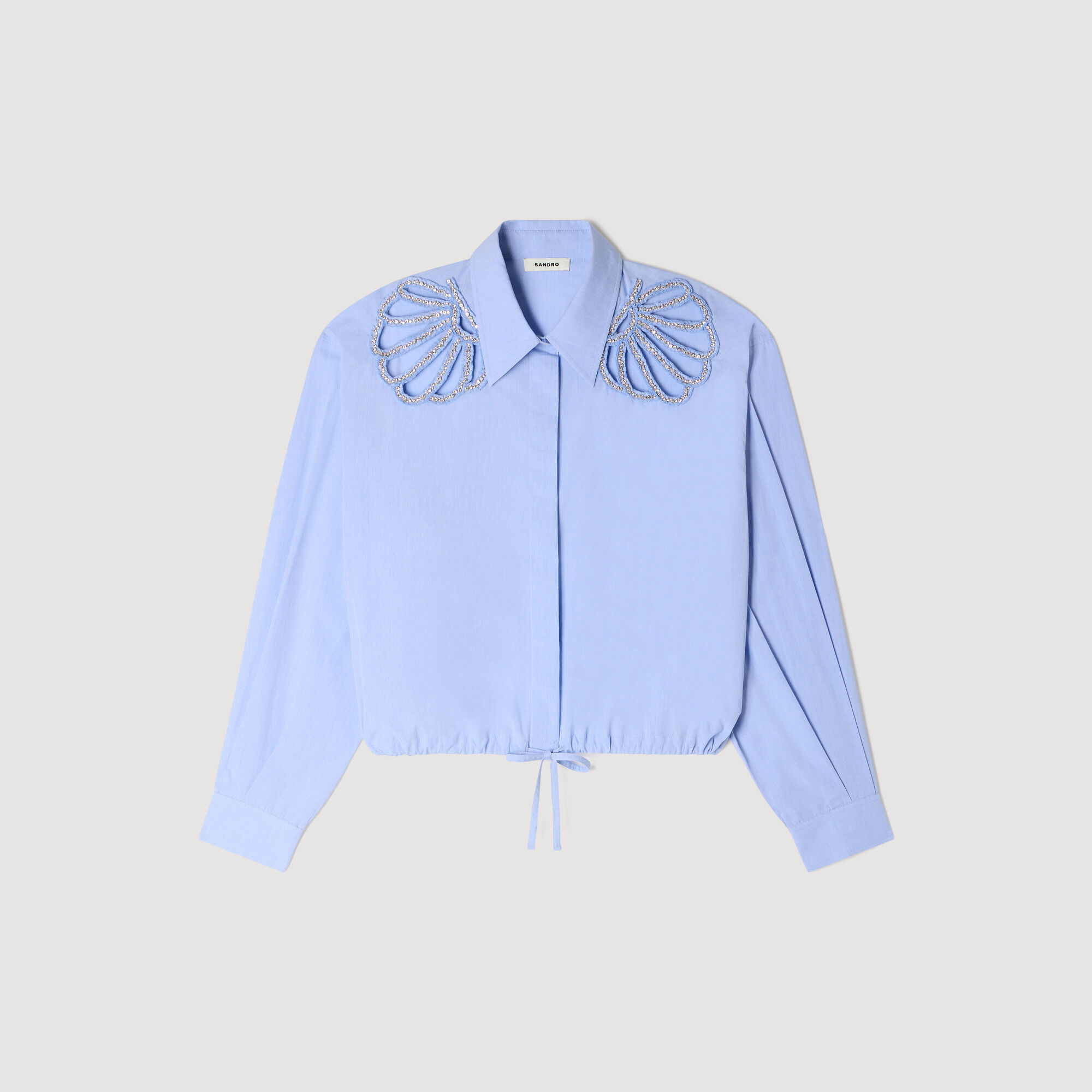 Camicia in cotone ricamata