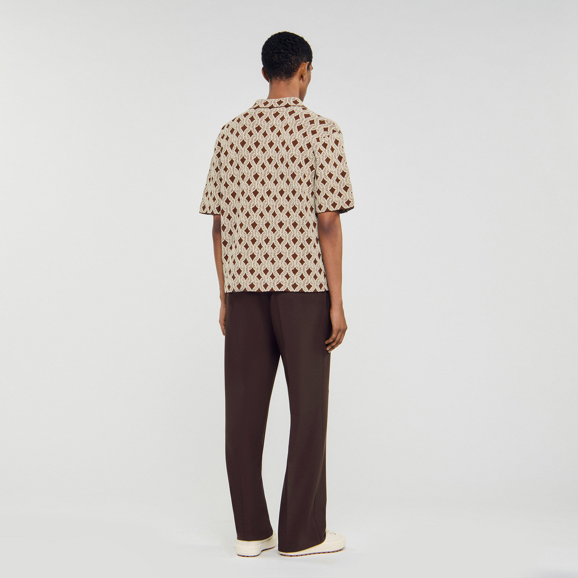Camicia jacquard in corda