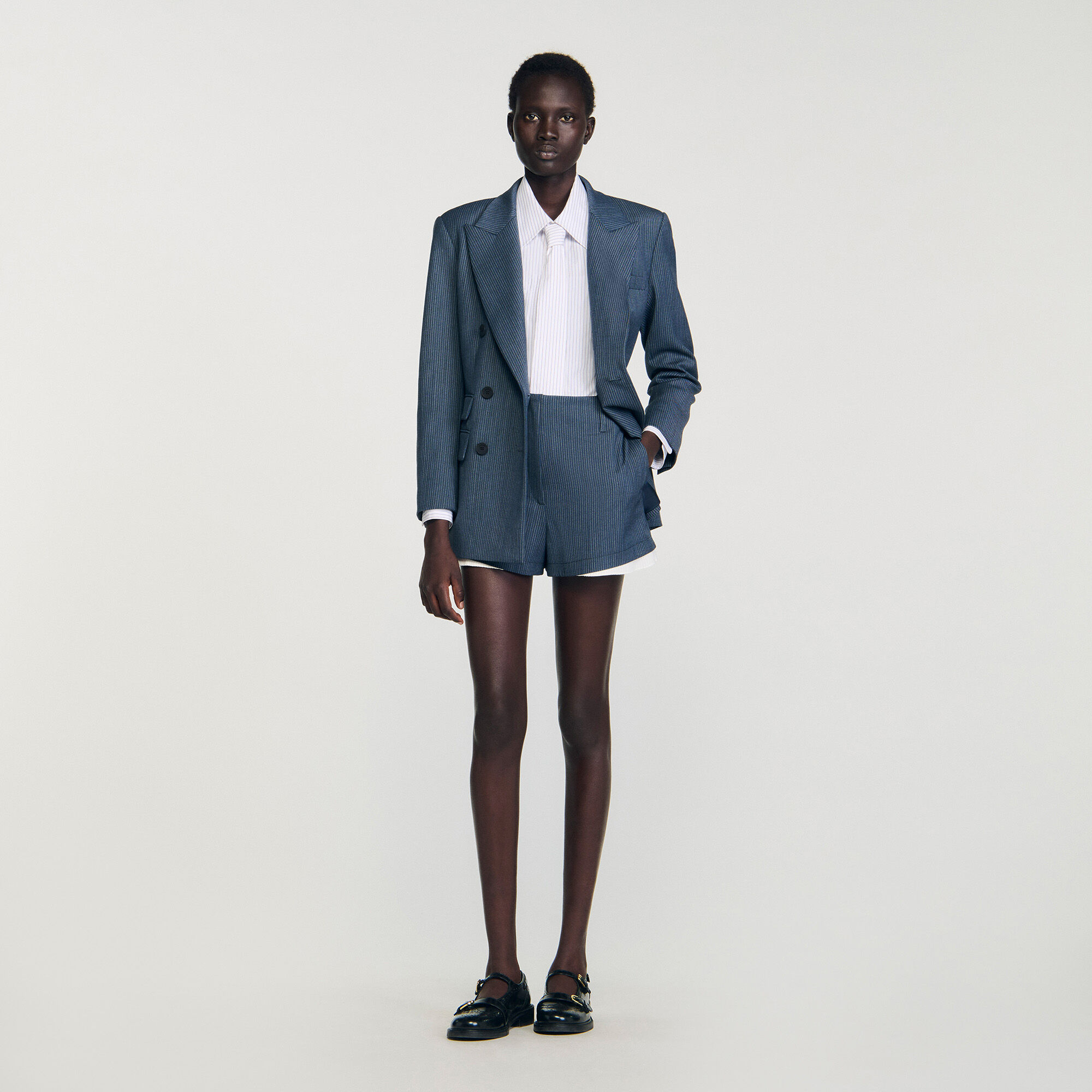 Shorts stratificati a righe