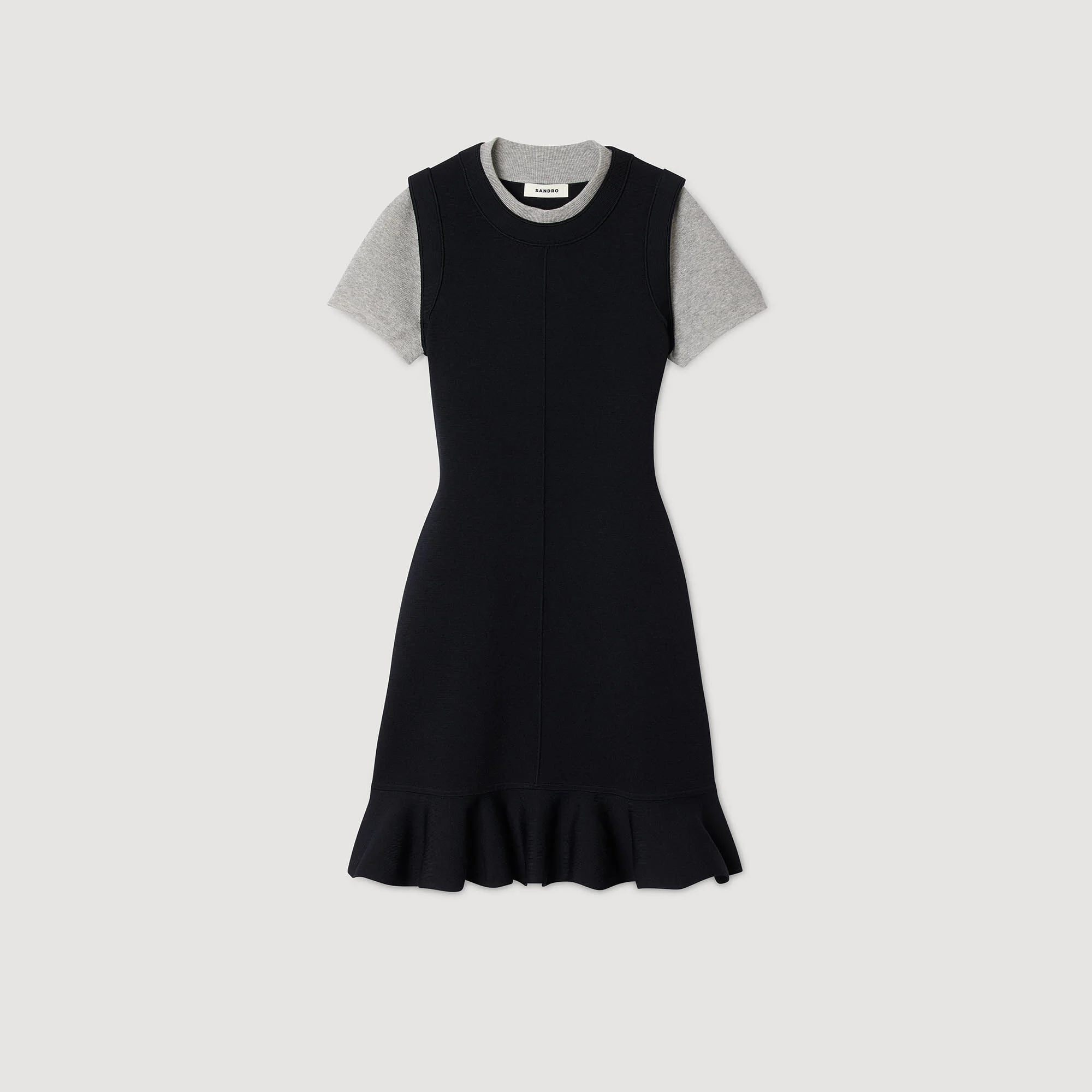 Vestito mini a maglia 2 in 1