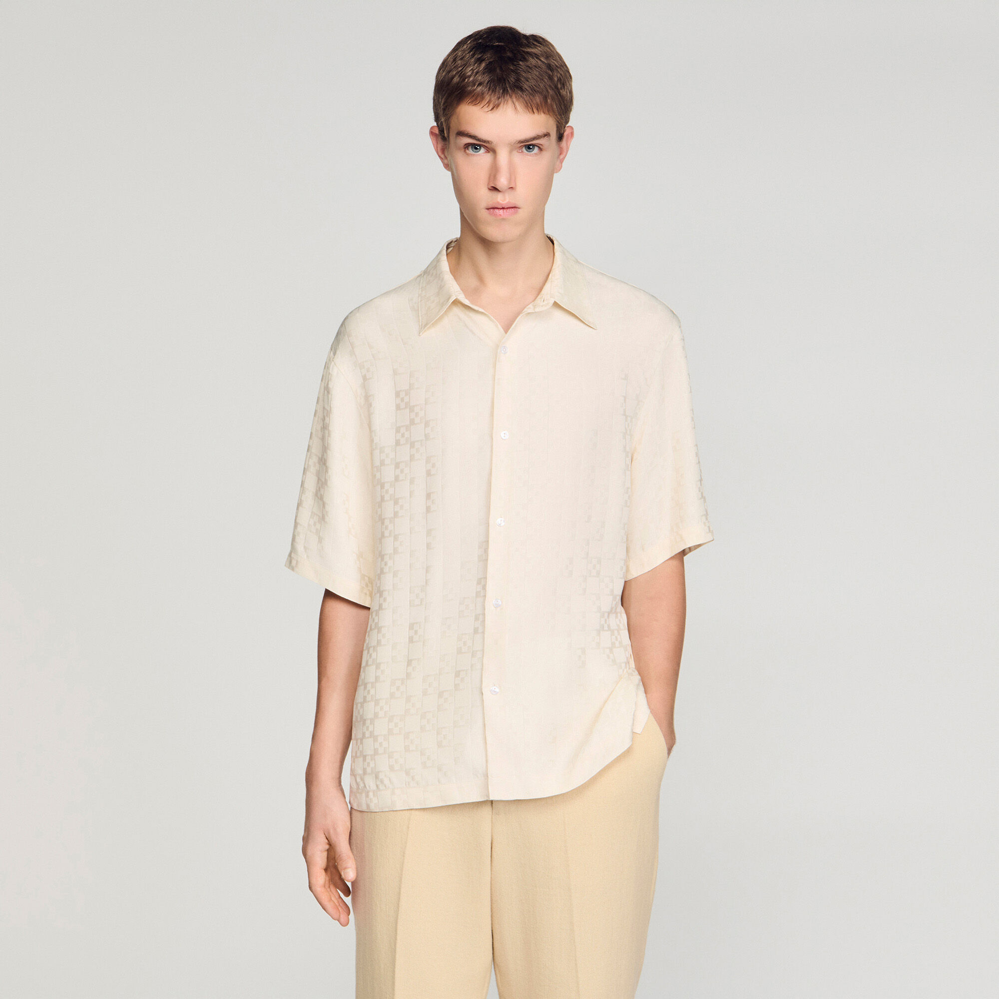 Camicia a quadri con taglio largo
