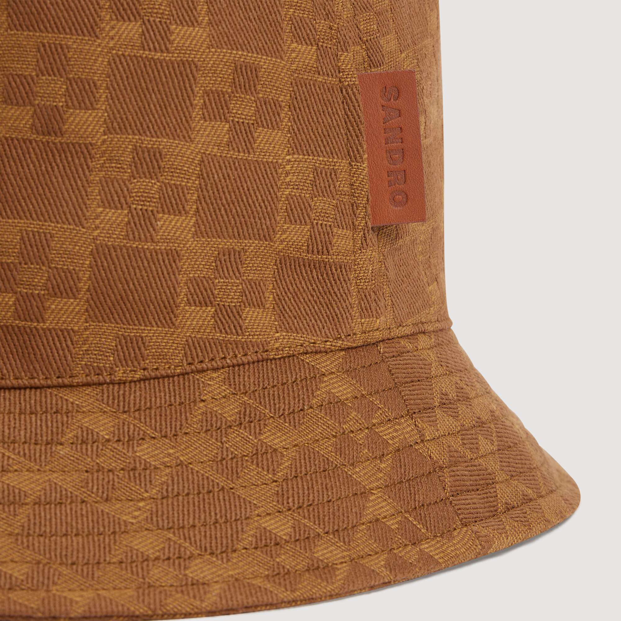 Cappello da sole in denim con patch