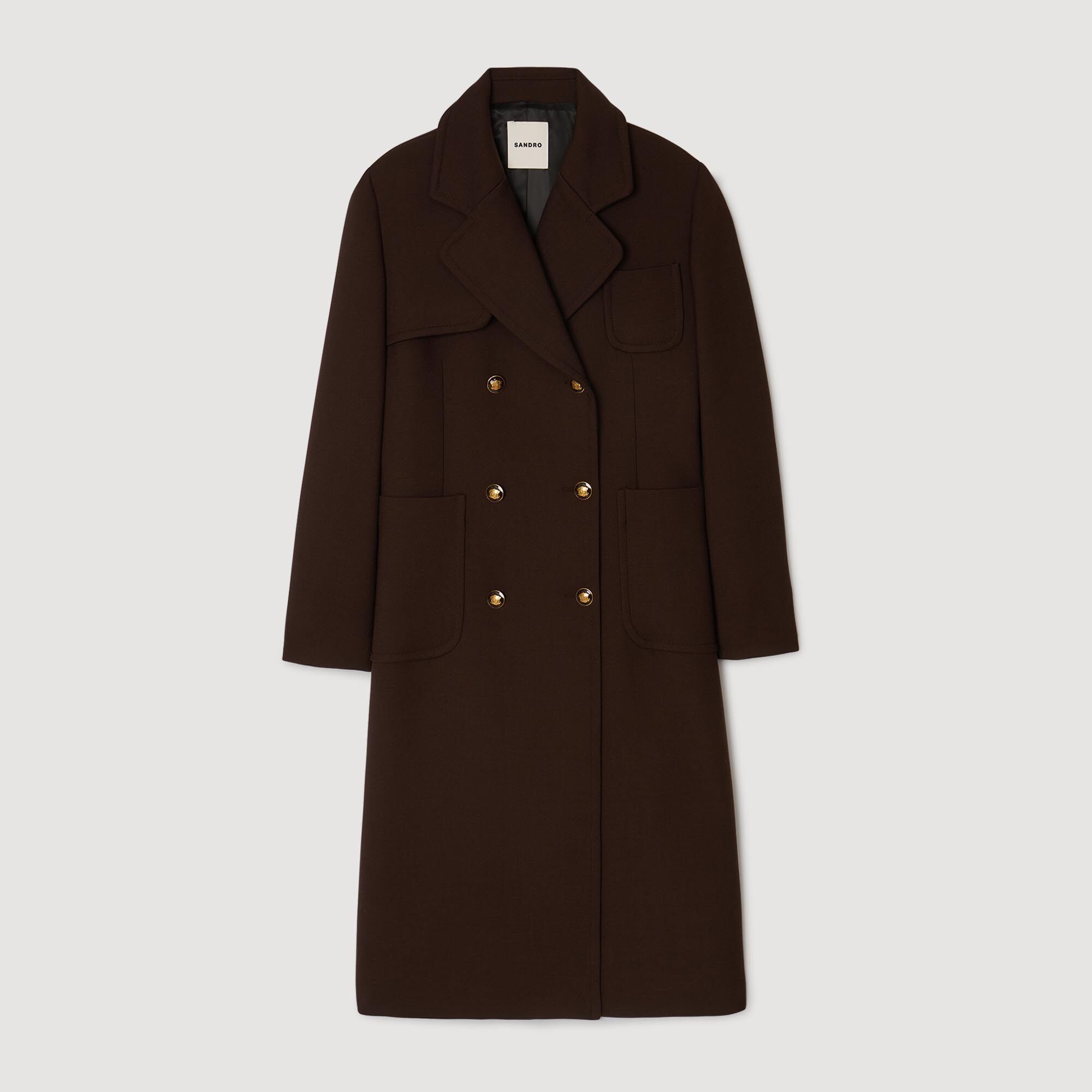Cappotto lungo structurato a doppio petto