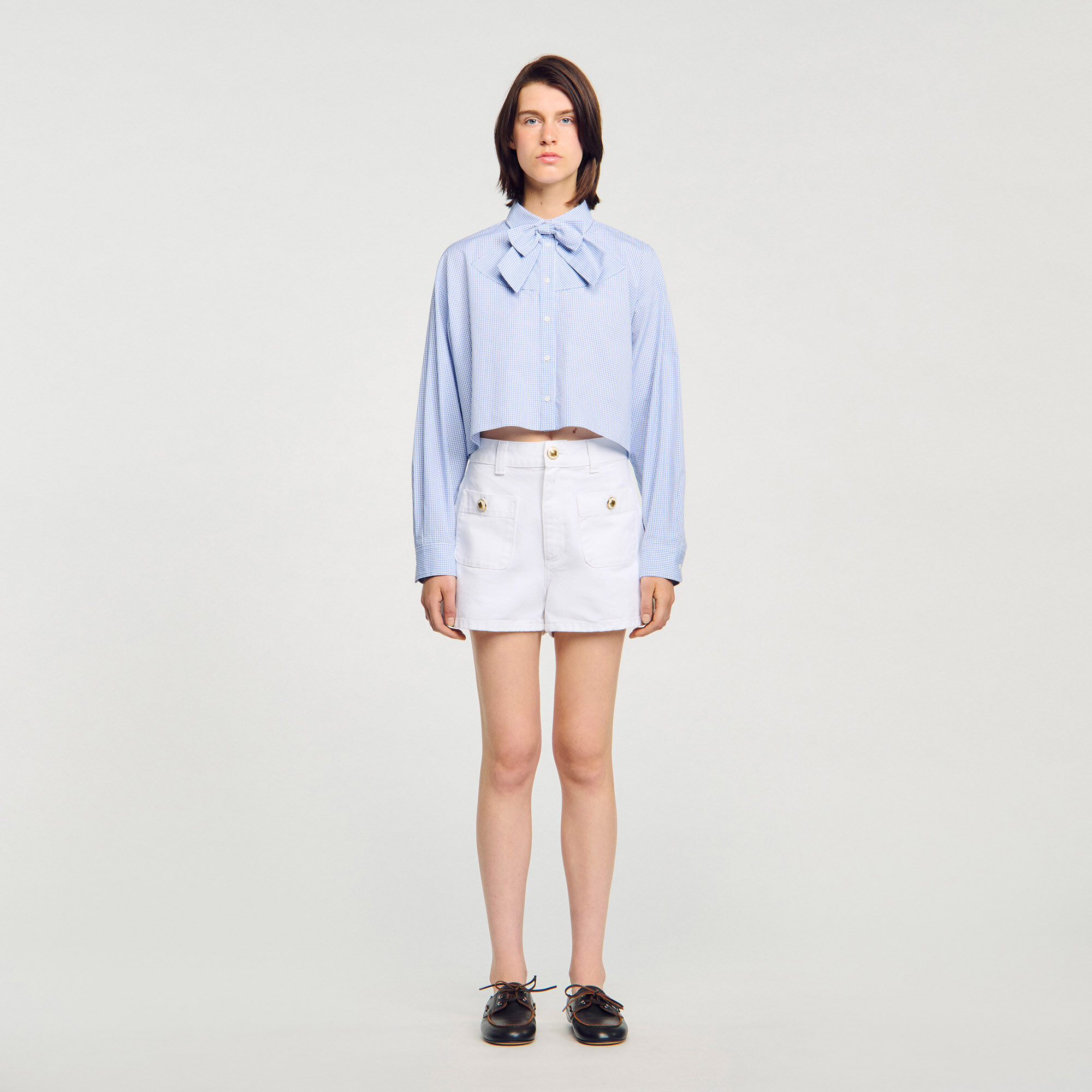 Camicia con colletto a farfalla