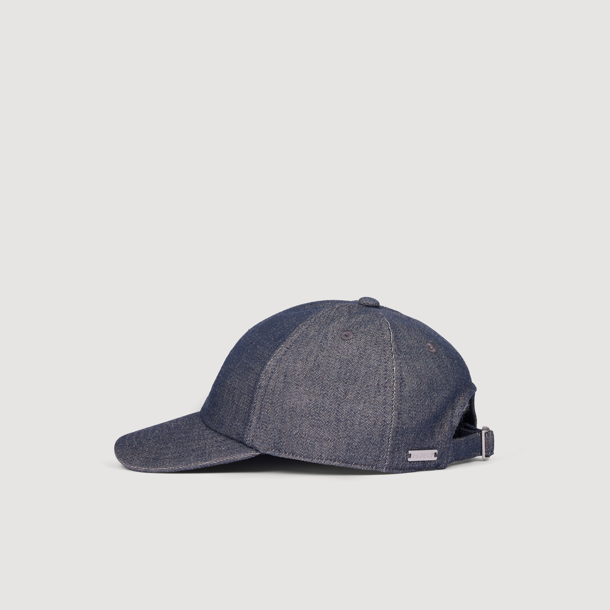 Berretto in denim con logo