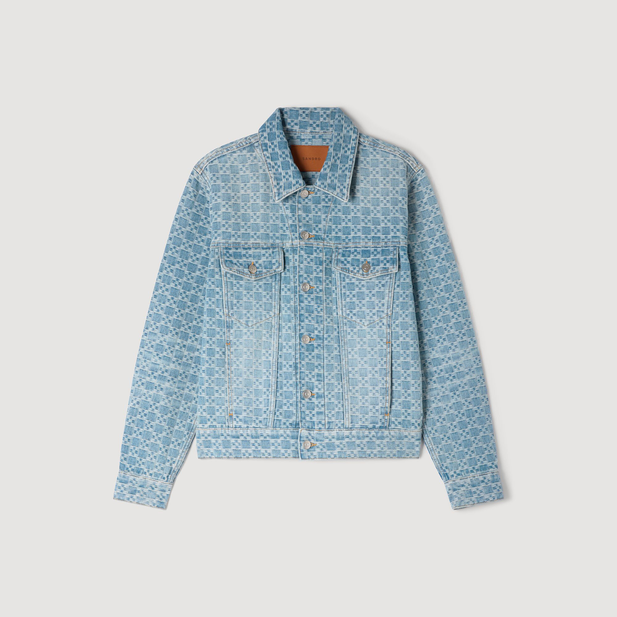 Giacca in denim con croce quadrata
