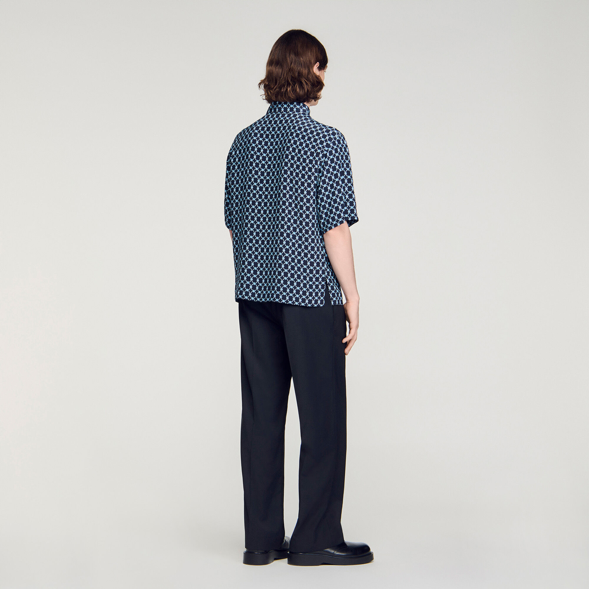 Camicia larga con stampa Link