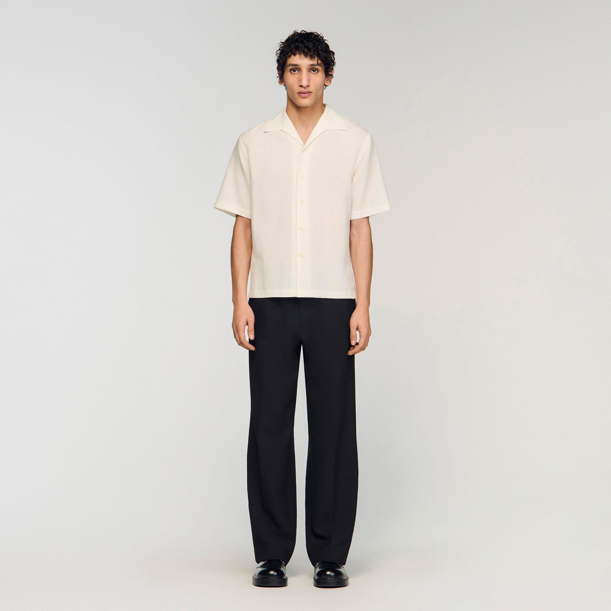 Camicia in cotone e lino