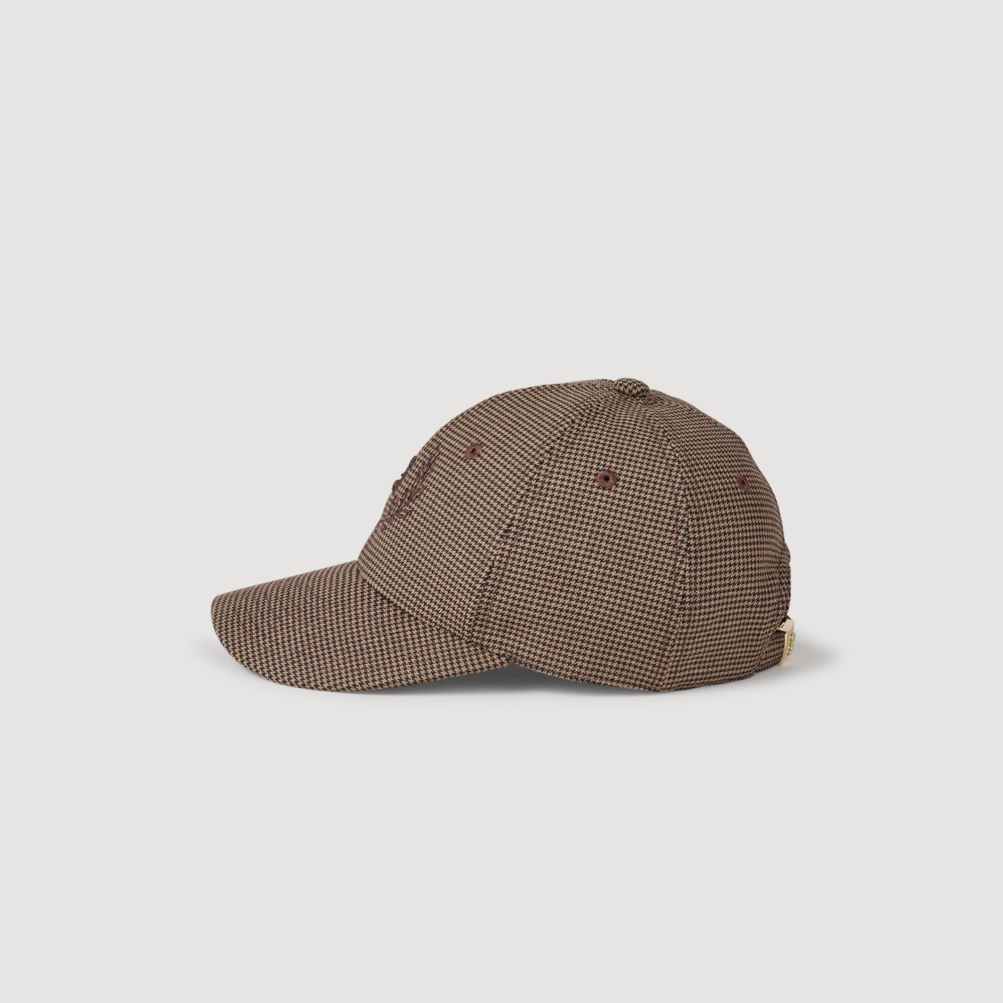 Berretto con stampa houndstooth