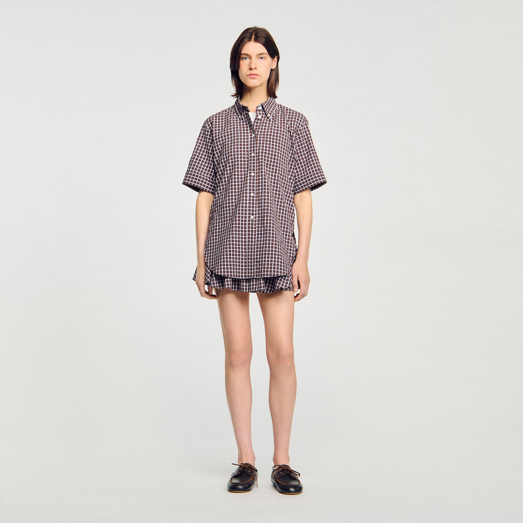 Camicia a quadri oversize