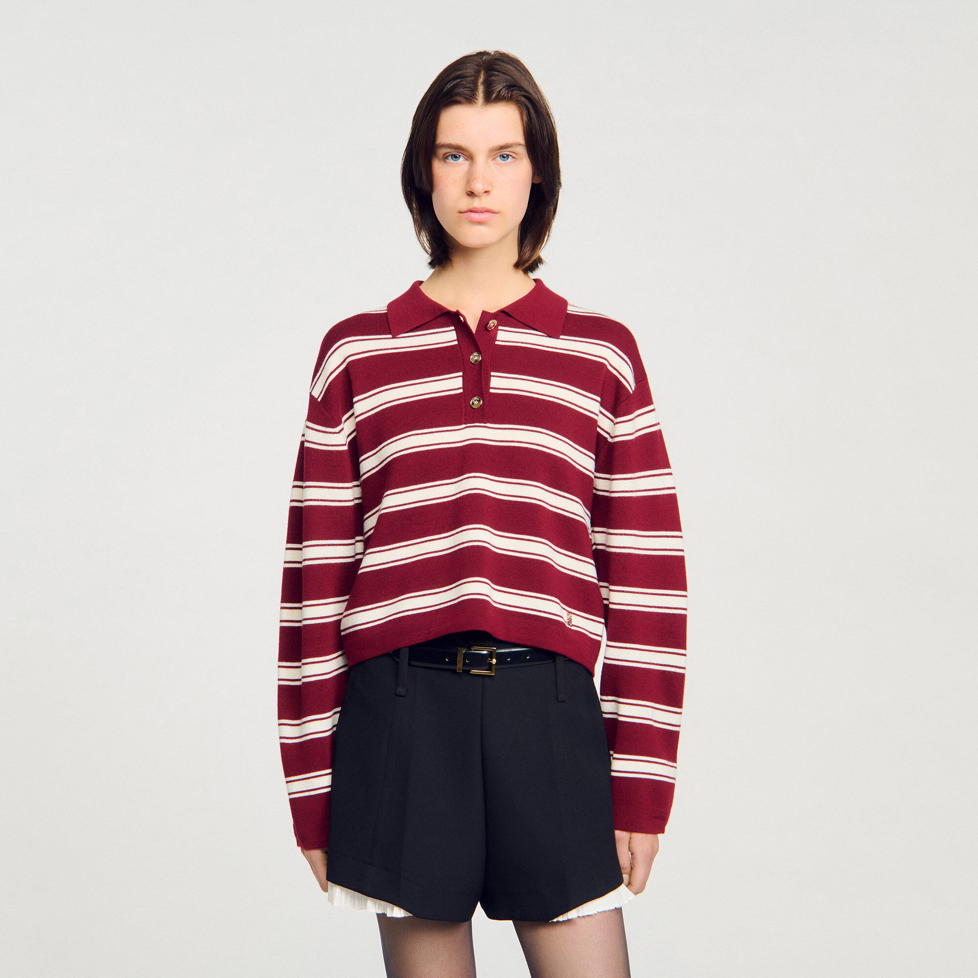 Pullover in lana con righe