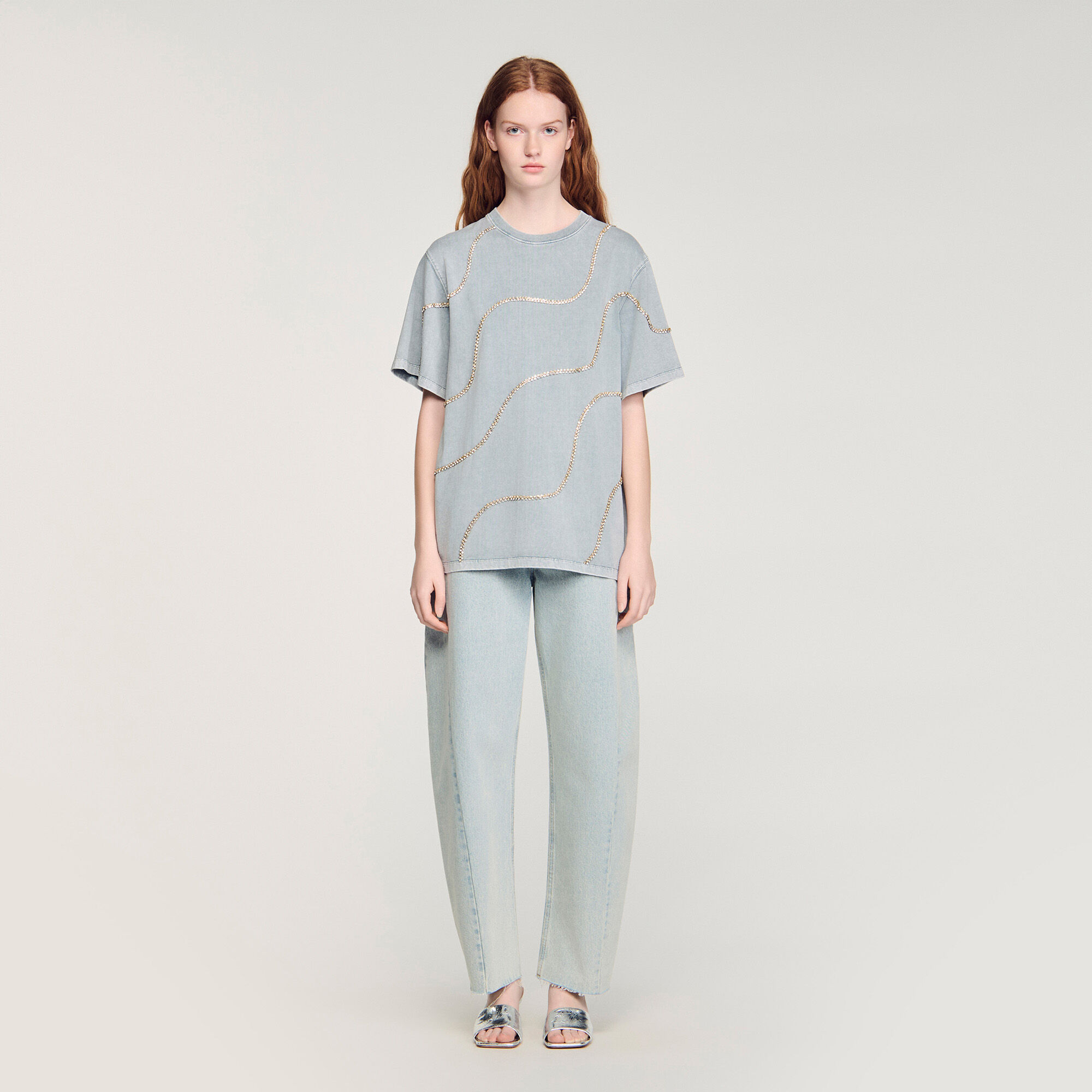 T-shirt con strass