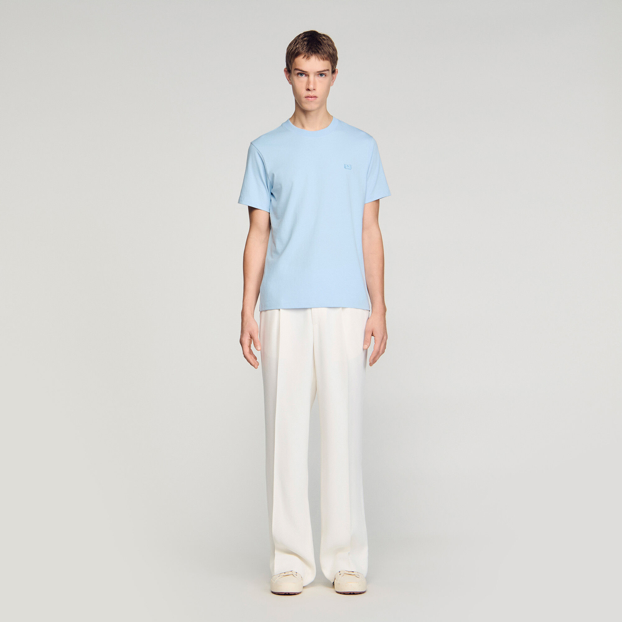 T-shirt con patch doppio S