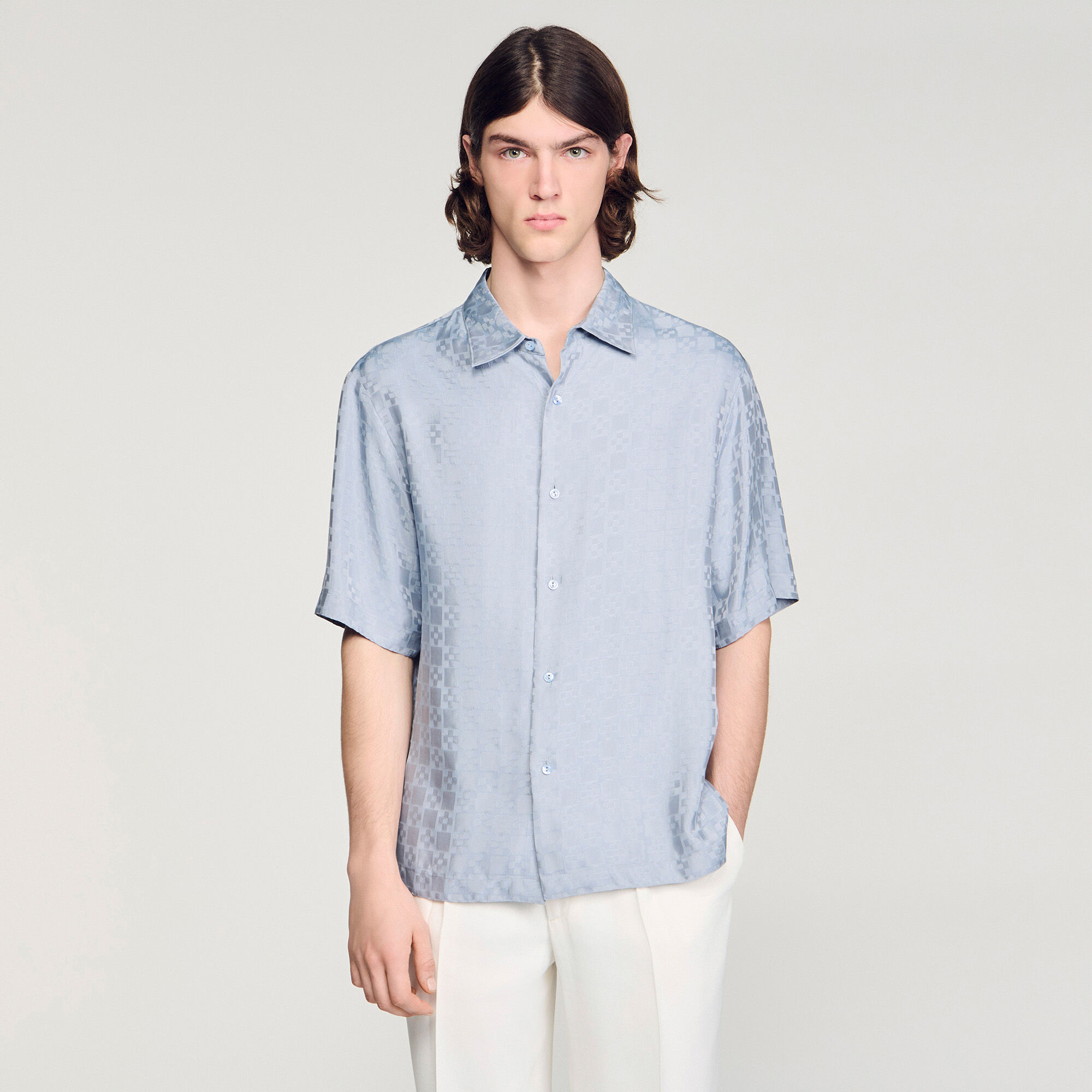 Camicia a quadri con taglio largo