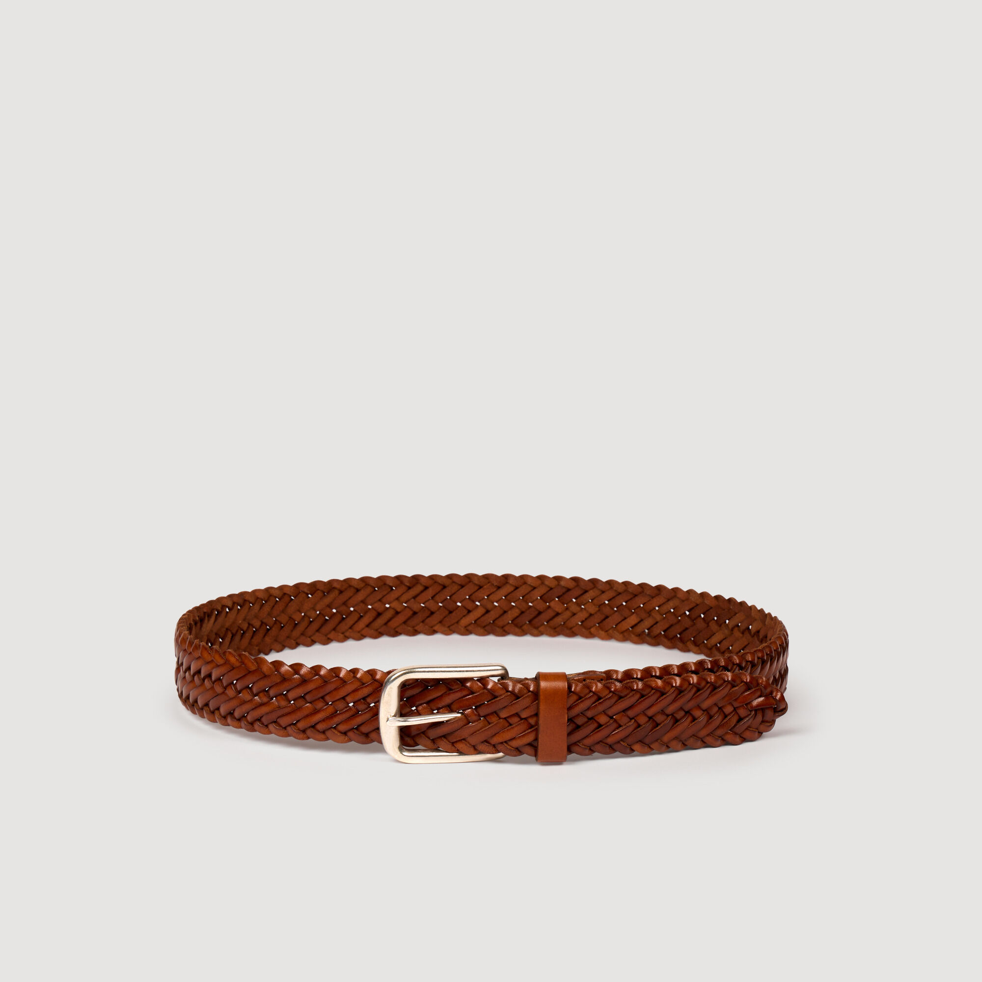 Cinturón in pelle intrecciata