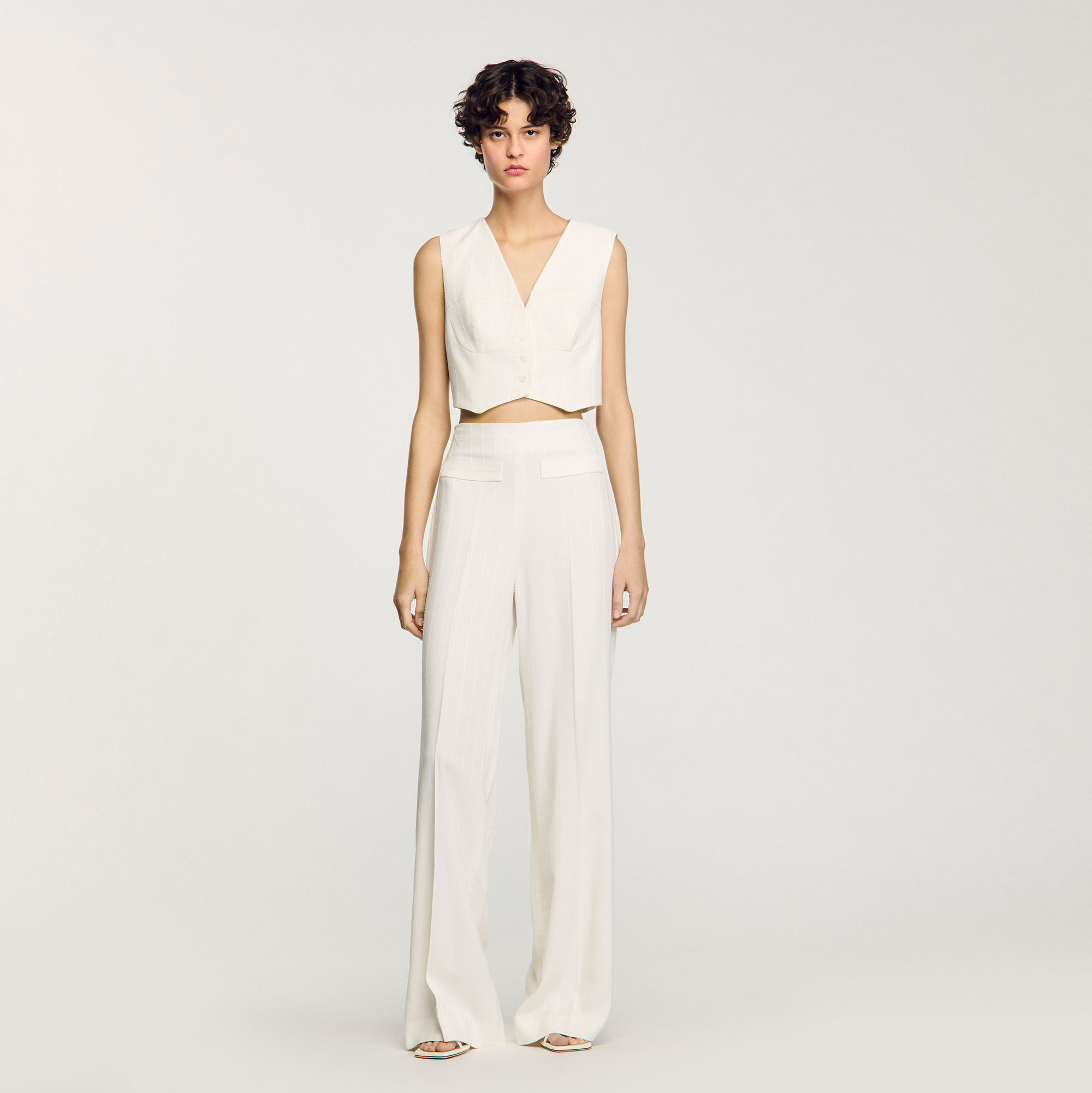 Gilet corto in paillettes