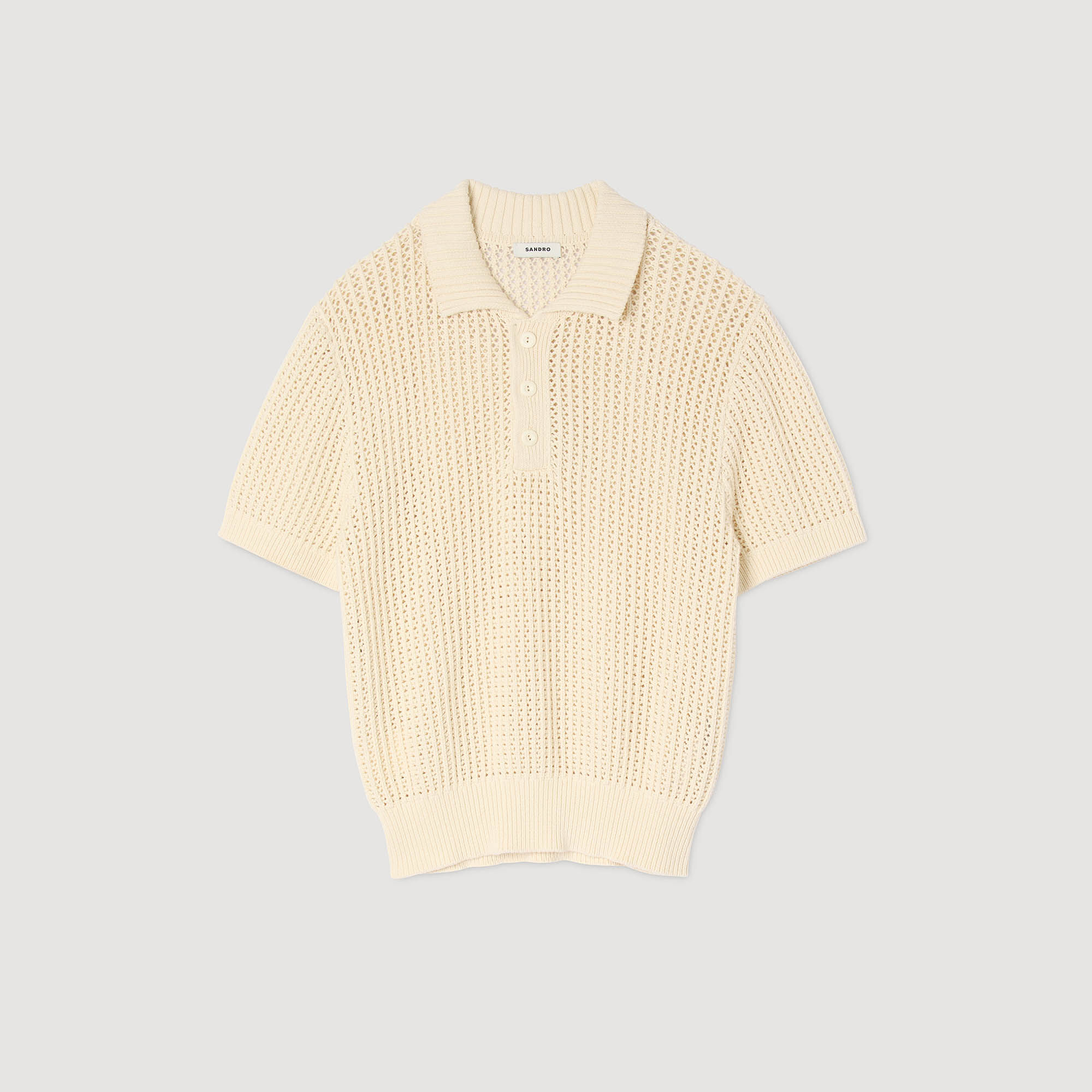 Camicia in cotone con colletto polo