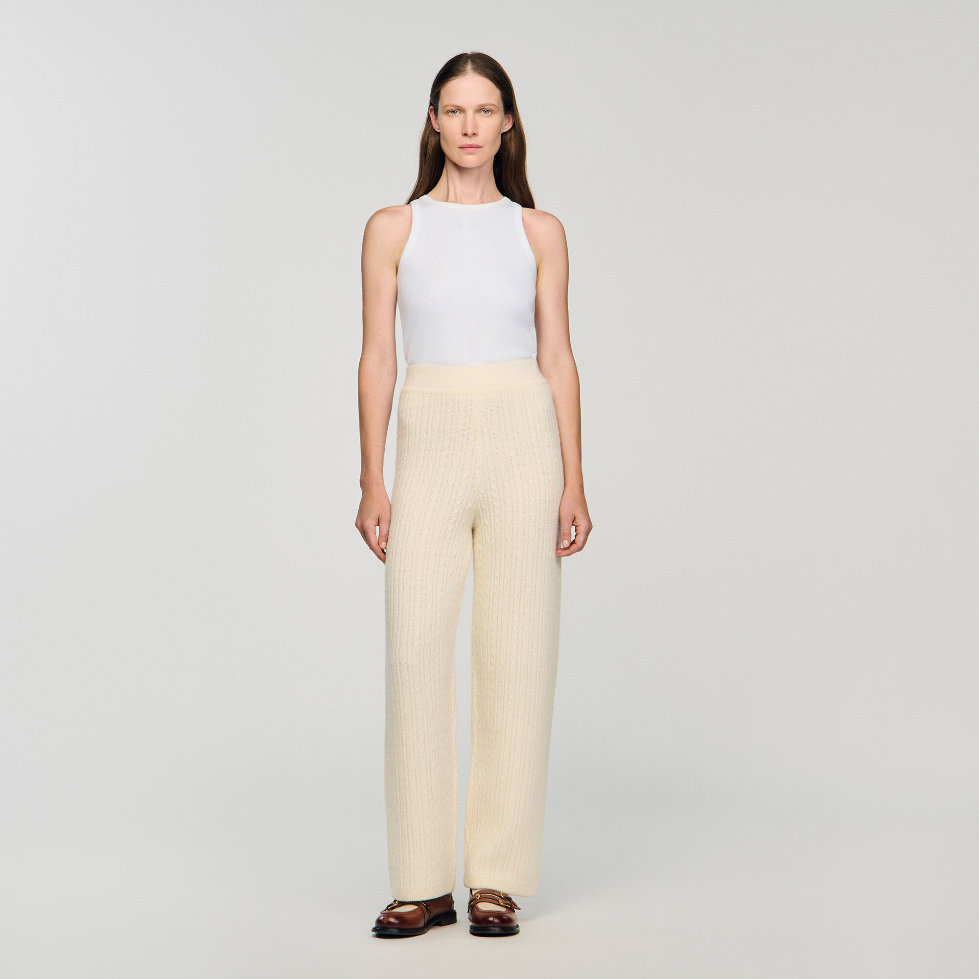 Pantaloni in maglia a trama