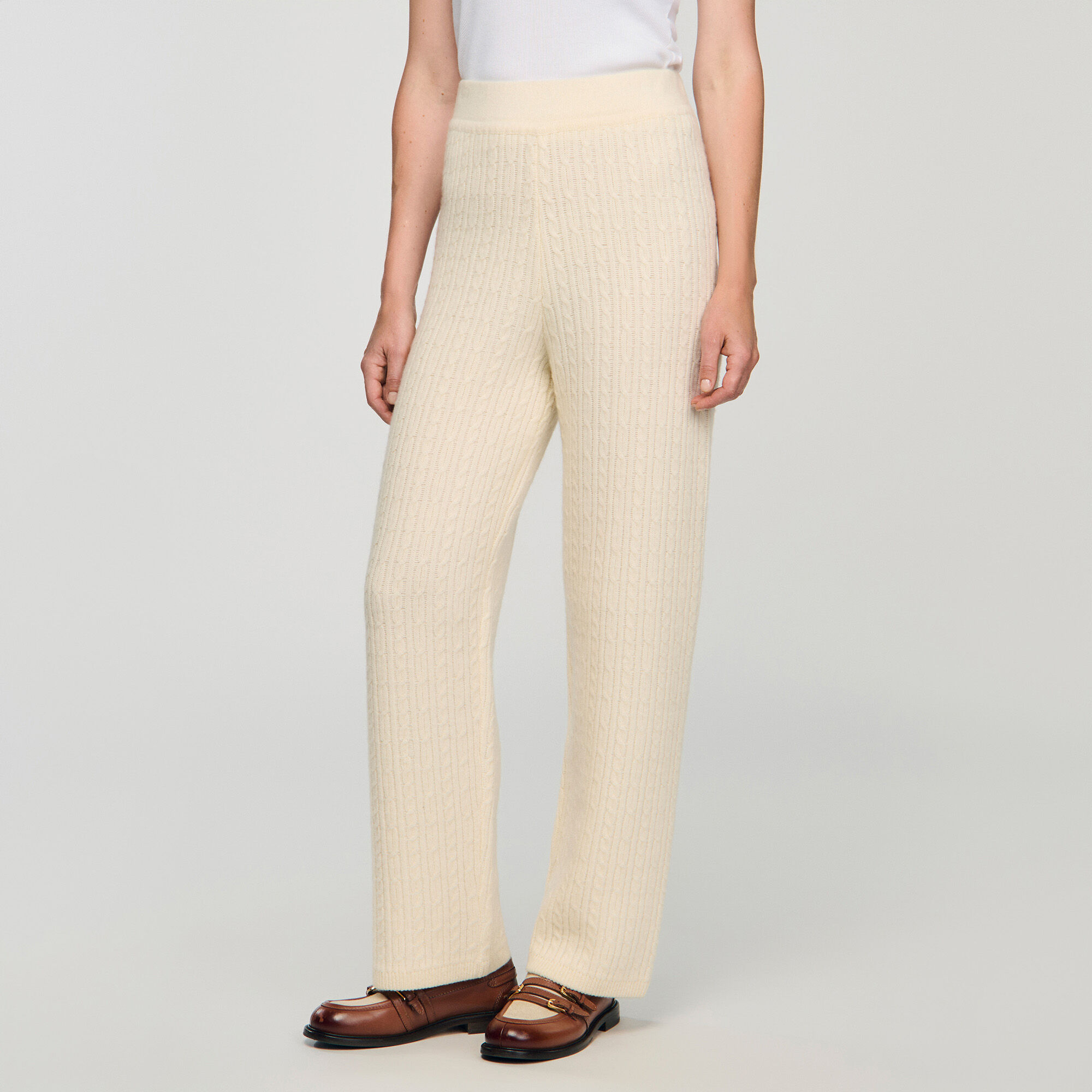 Pantaloni in maglia a trama