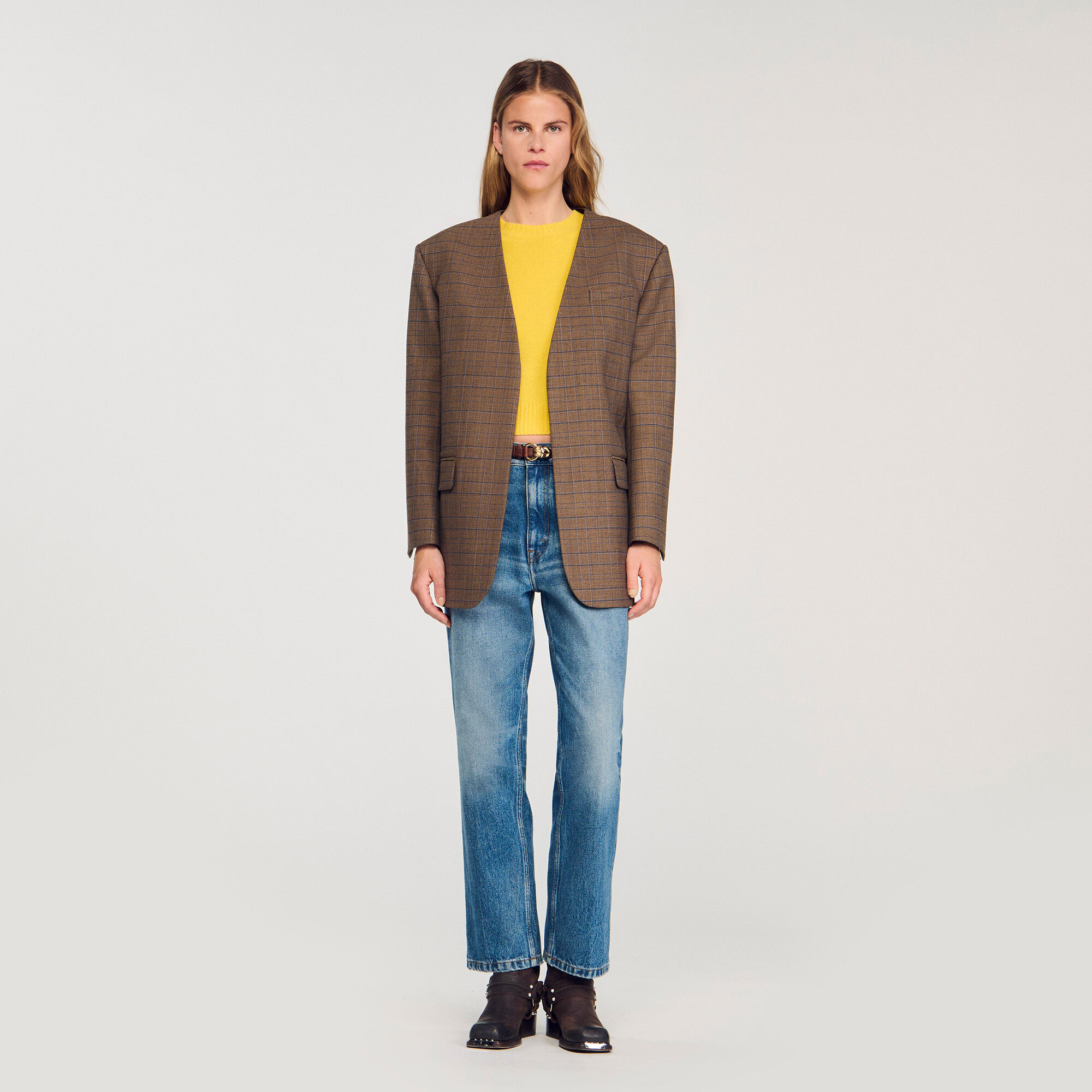 Giacca oversize a quadri