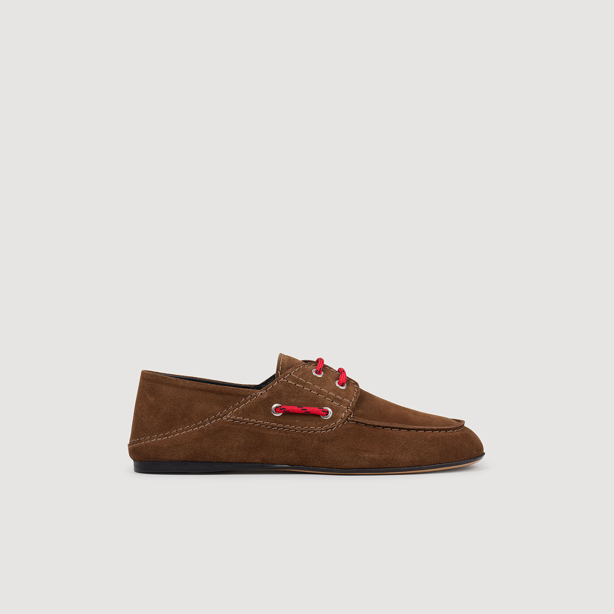 Scarpe da barca in suede con lacci