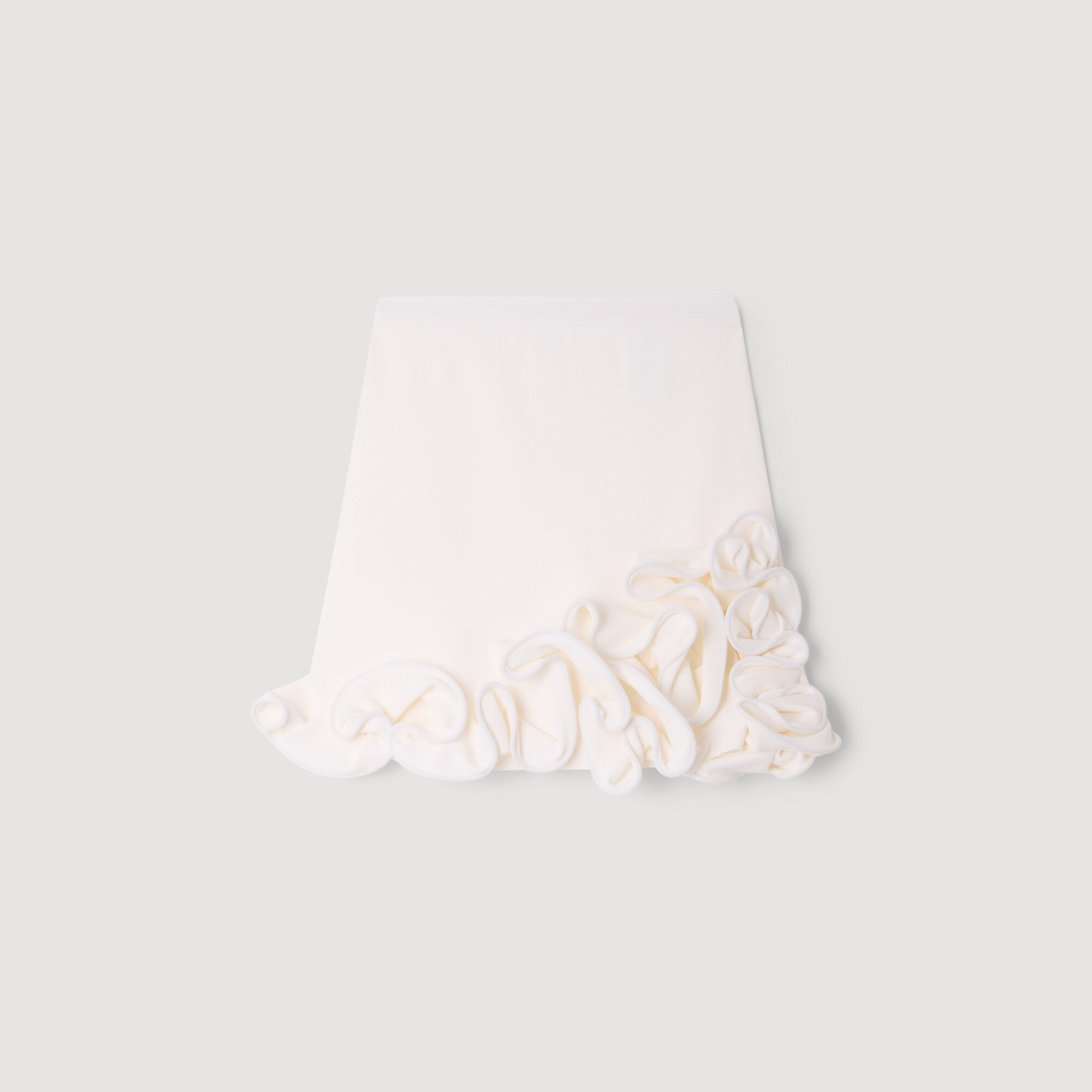 Mini gonna in maglia floreale