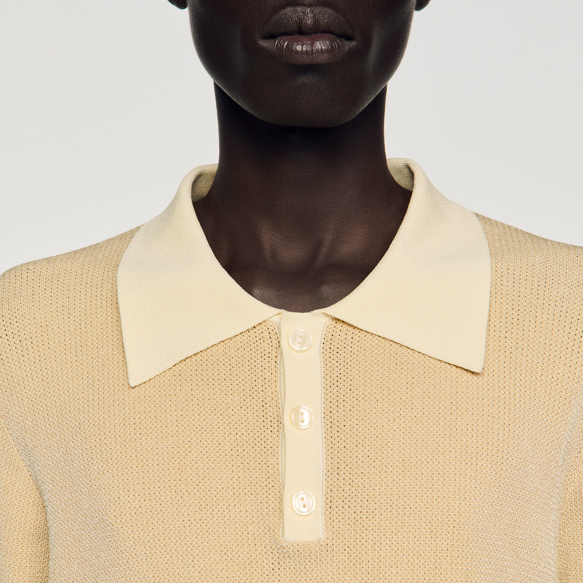 Maglia polo bicolor