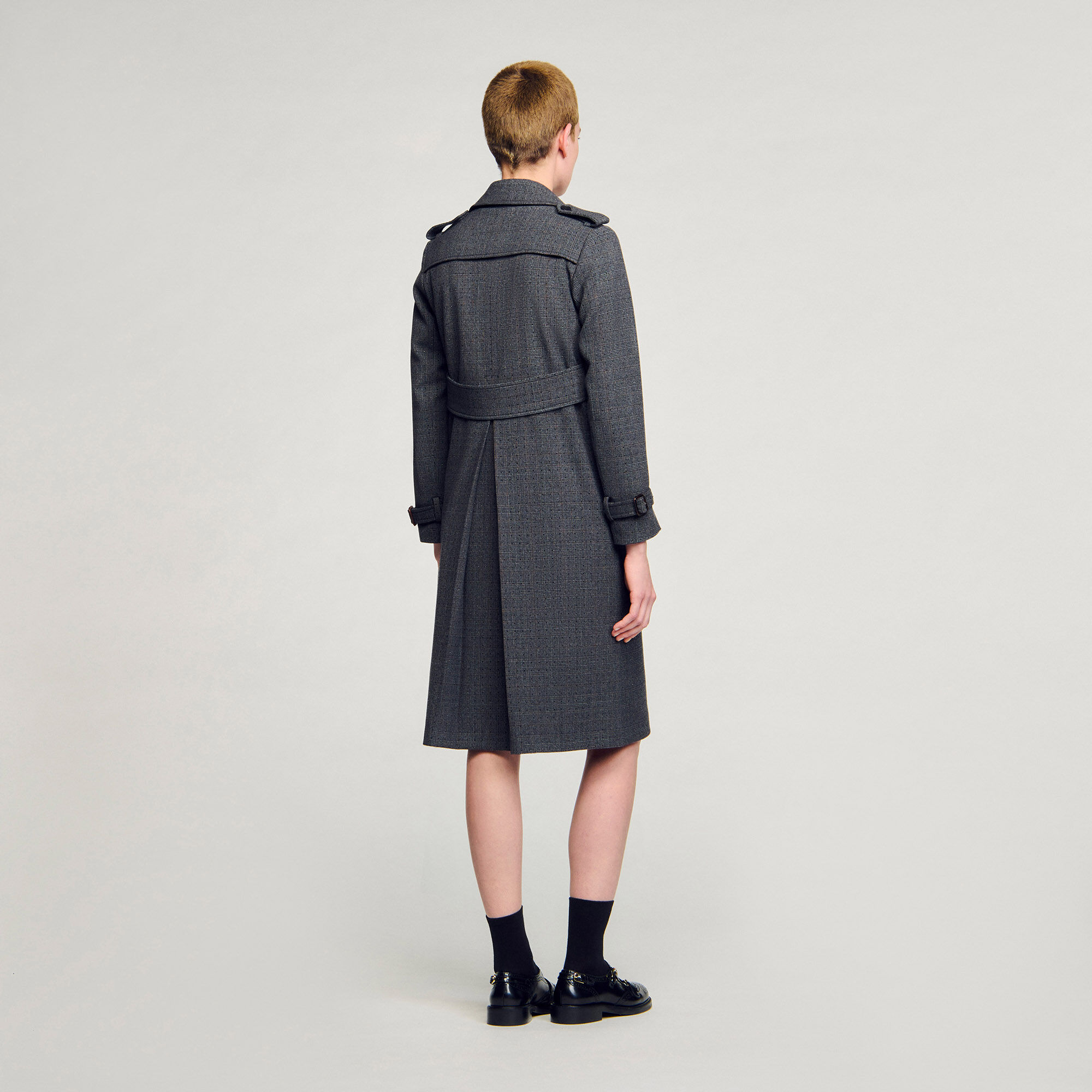 Cappotto trench con strass