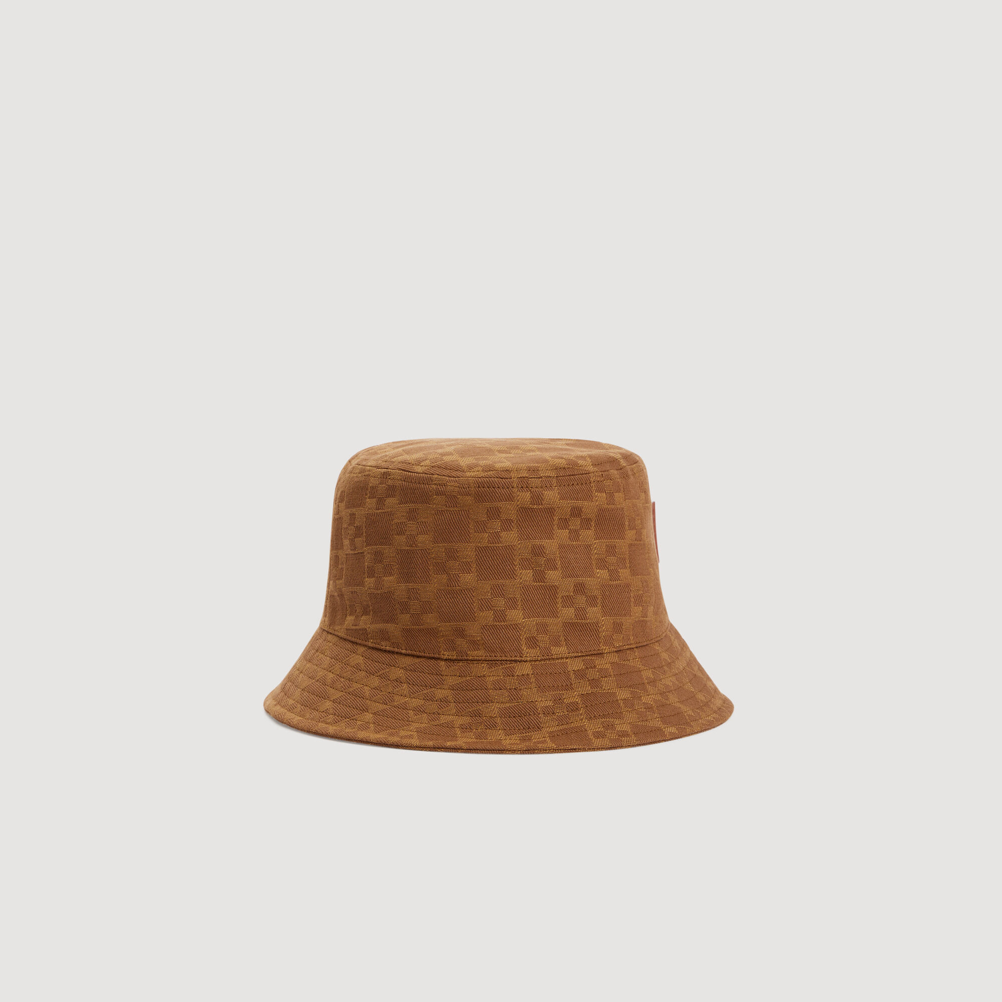 Cappello da sole in denim con patch