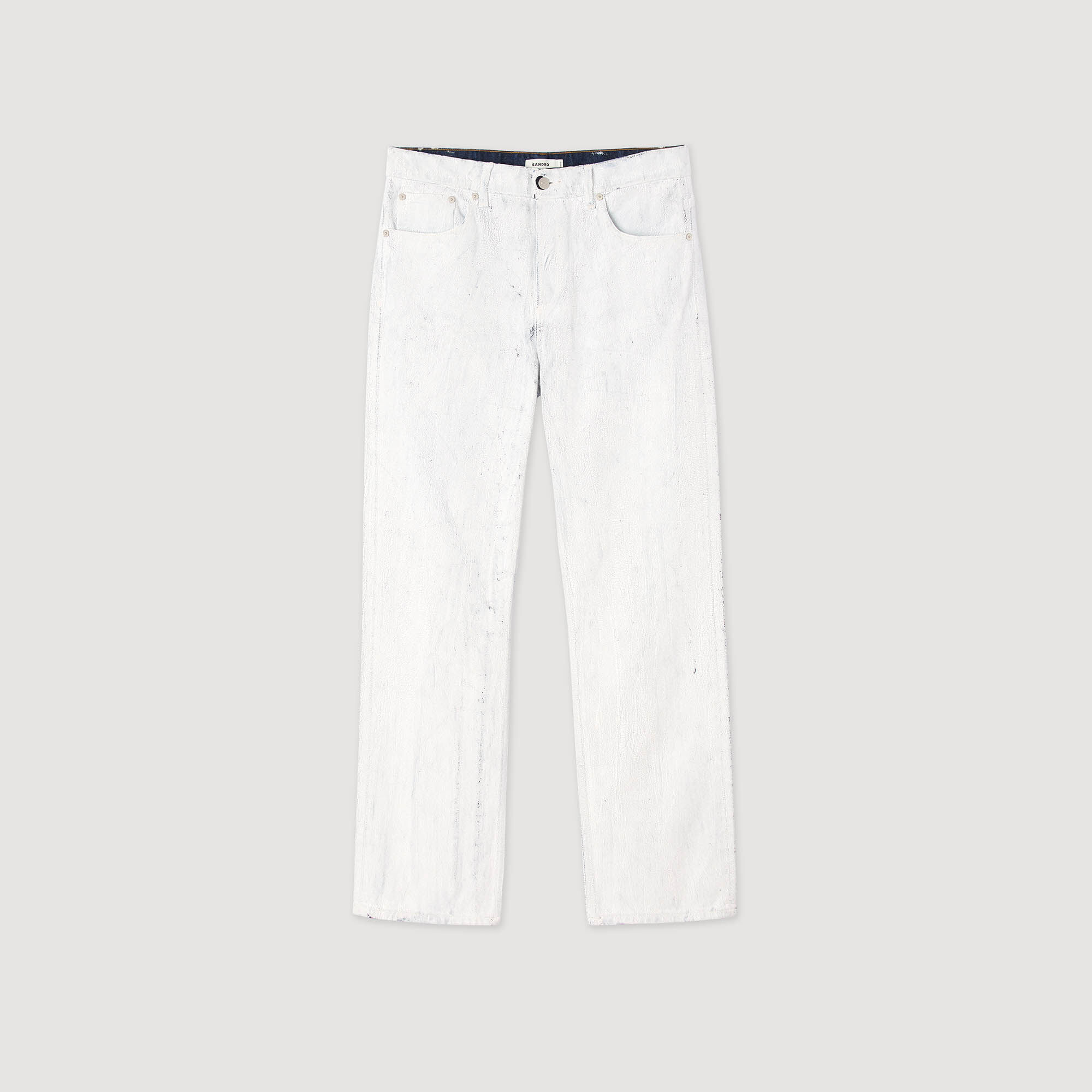 Jeans con effetto crepatura regolare