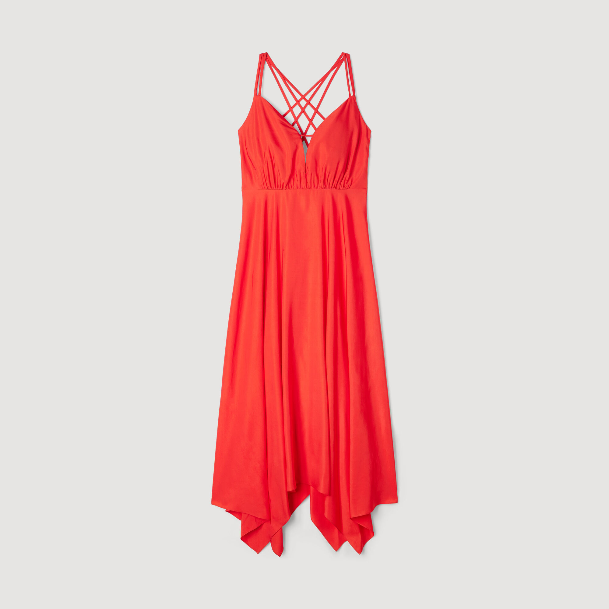 Vestito lungo asimmetrico