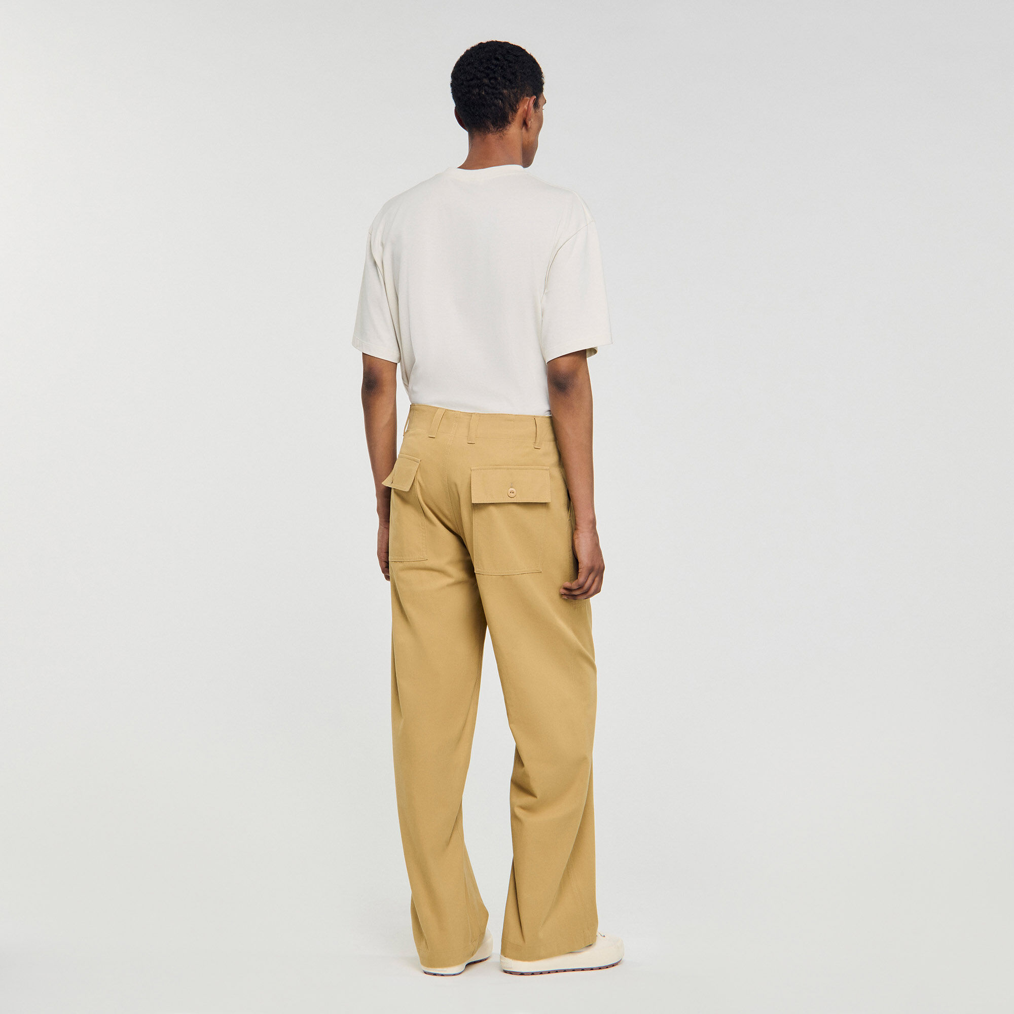 Pantaloni larghi in cotone