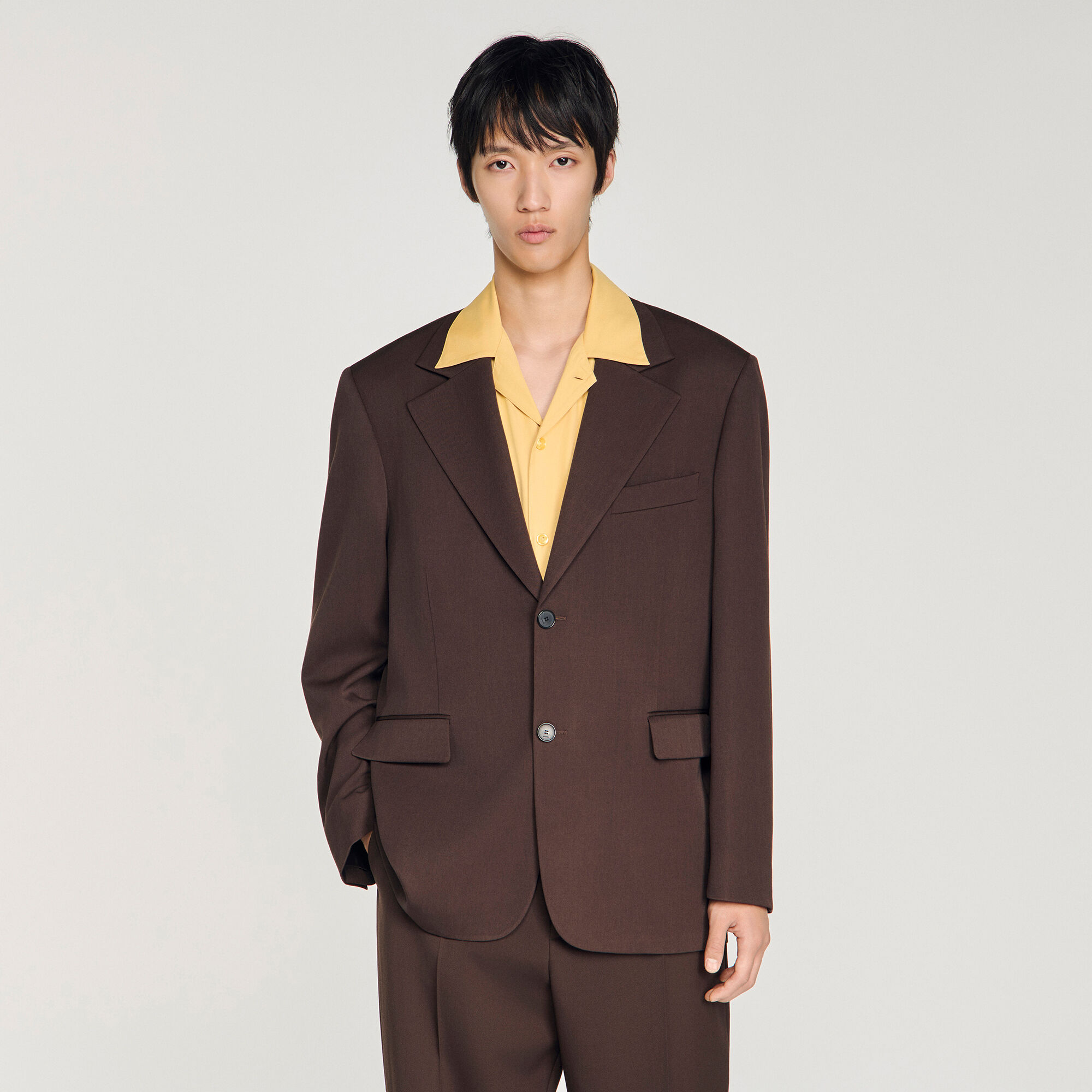 Giubbotto in lana oversize