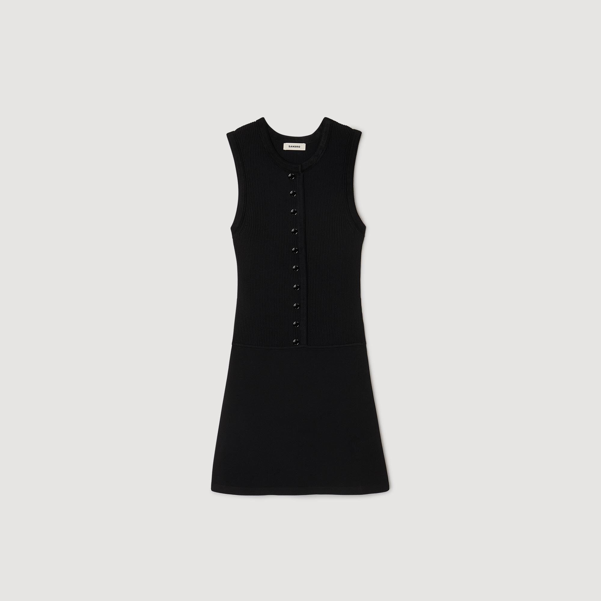Mini vestito a maglia con righe