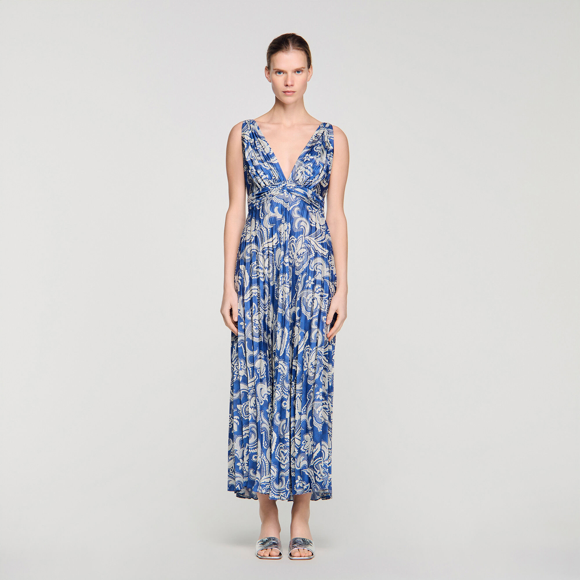 Abito maxi con stampa floreale