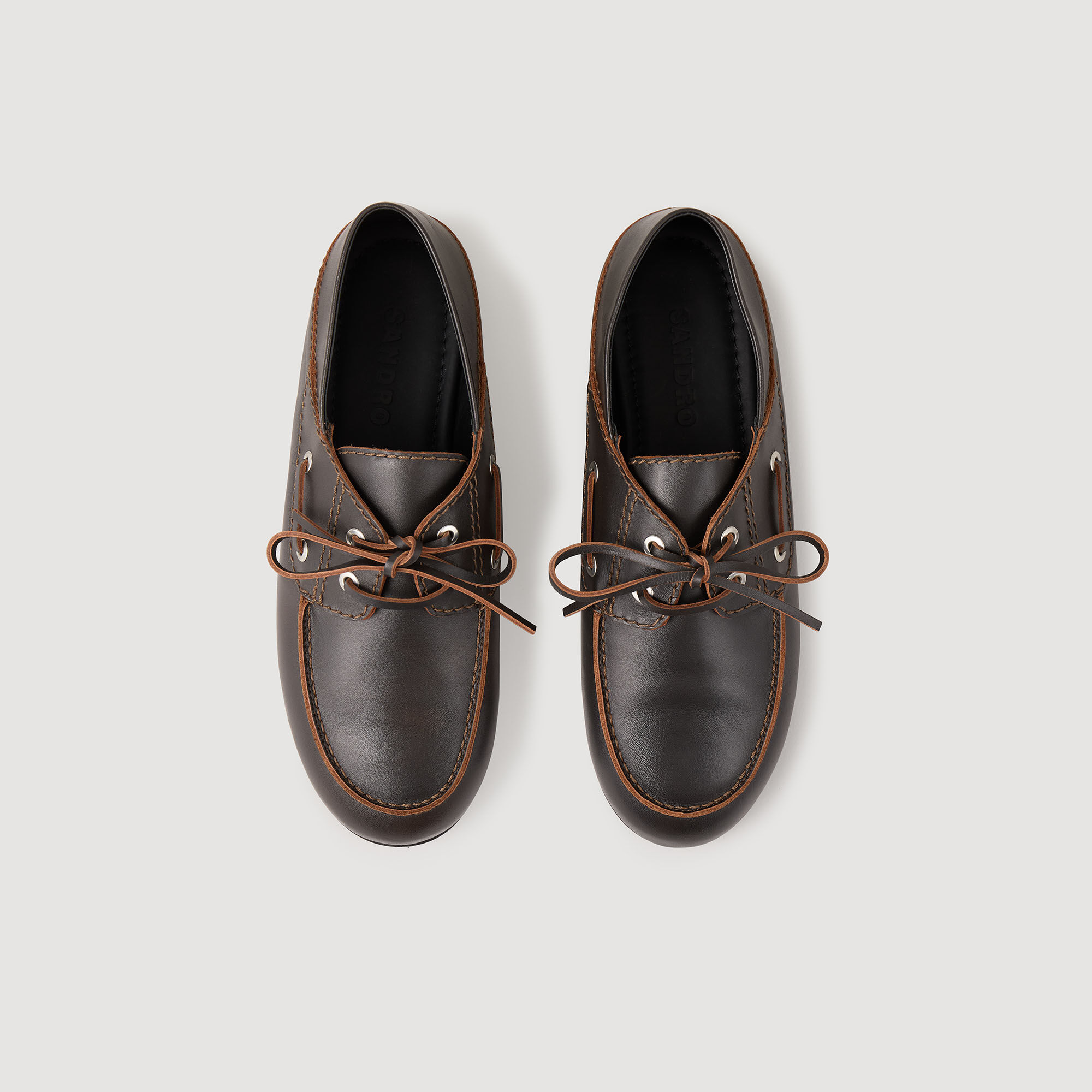 Loafers in pelle stile scarpa da barca