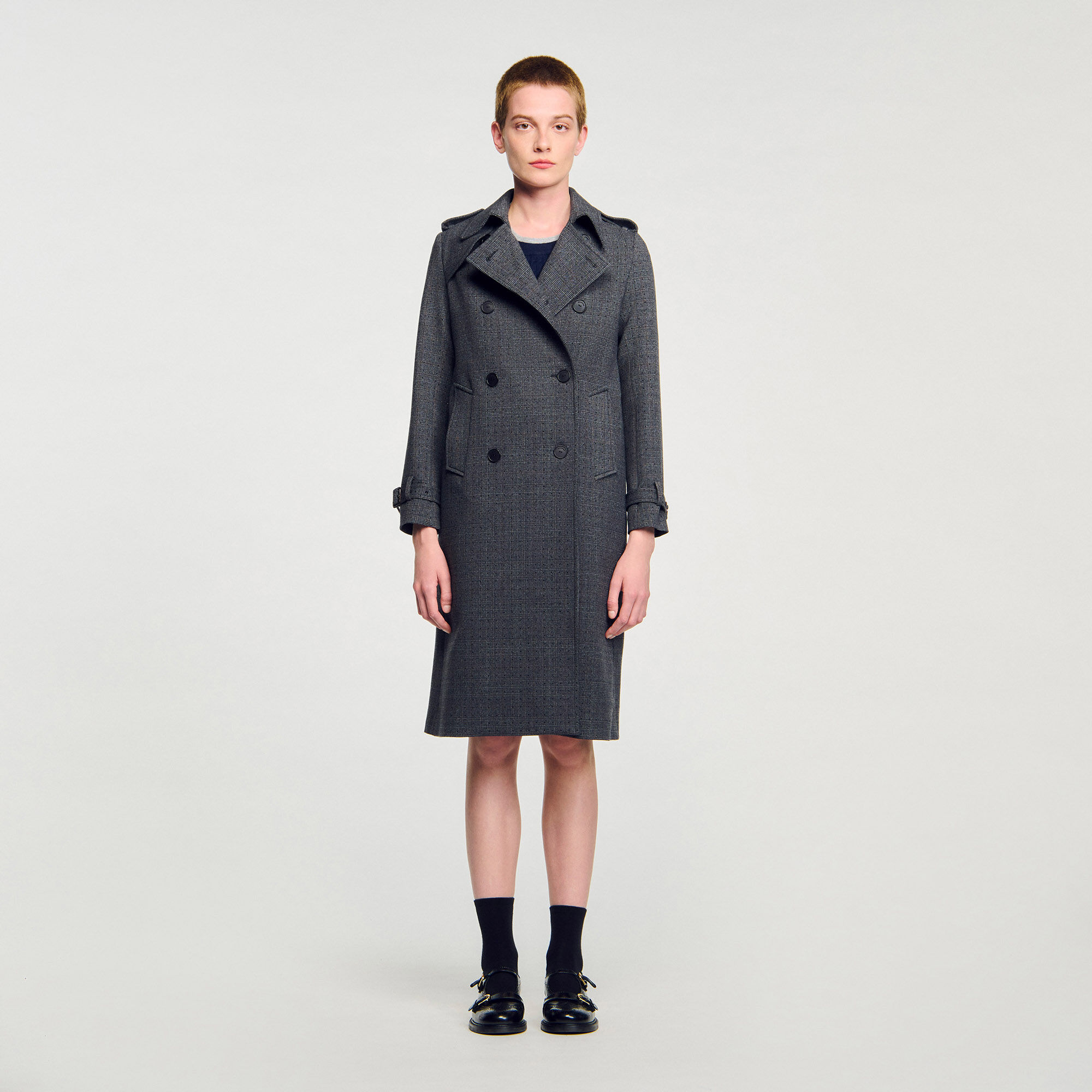Cappotto trench con strass