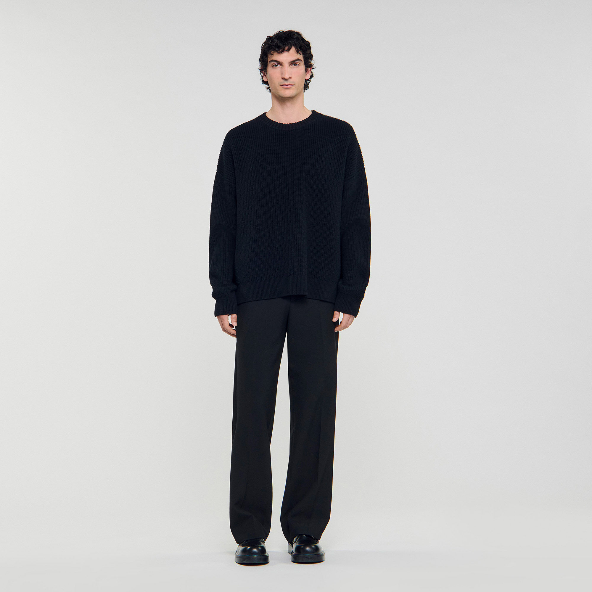 Pullover in maglia a costine