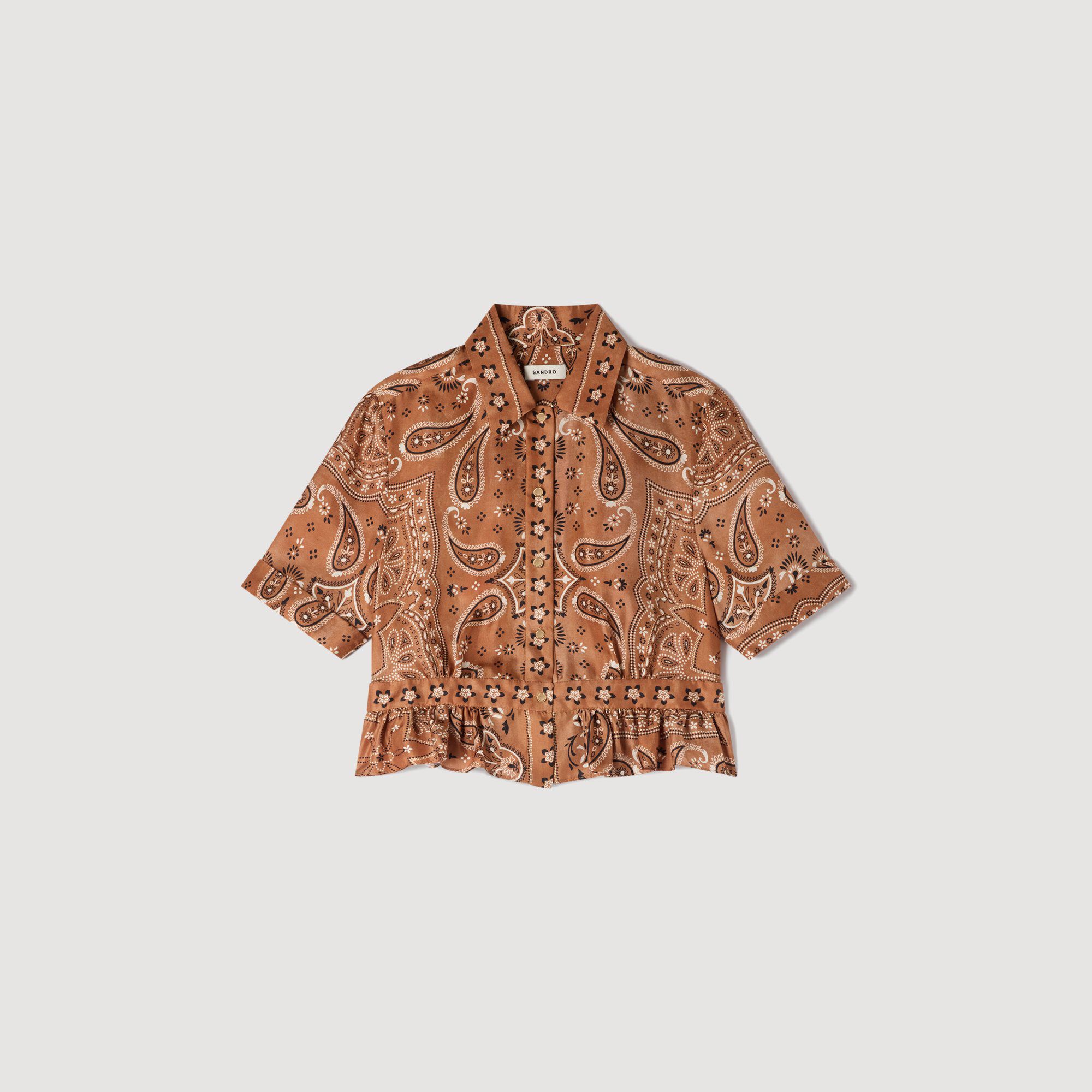 Camicia corta con stampa bandana