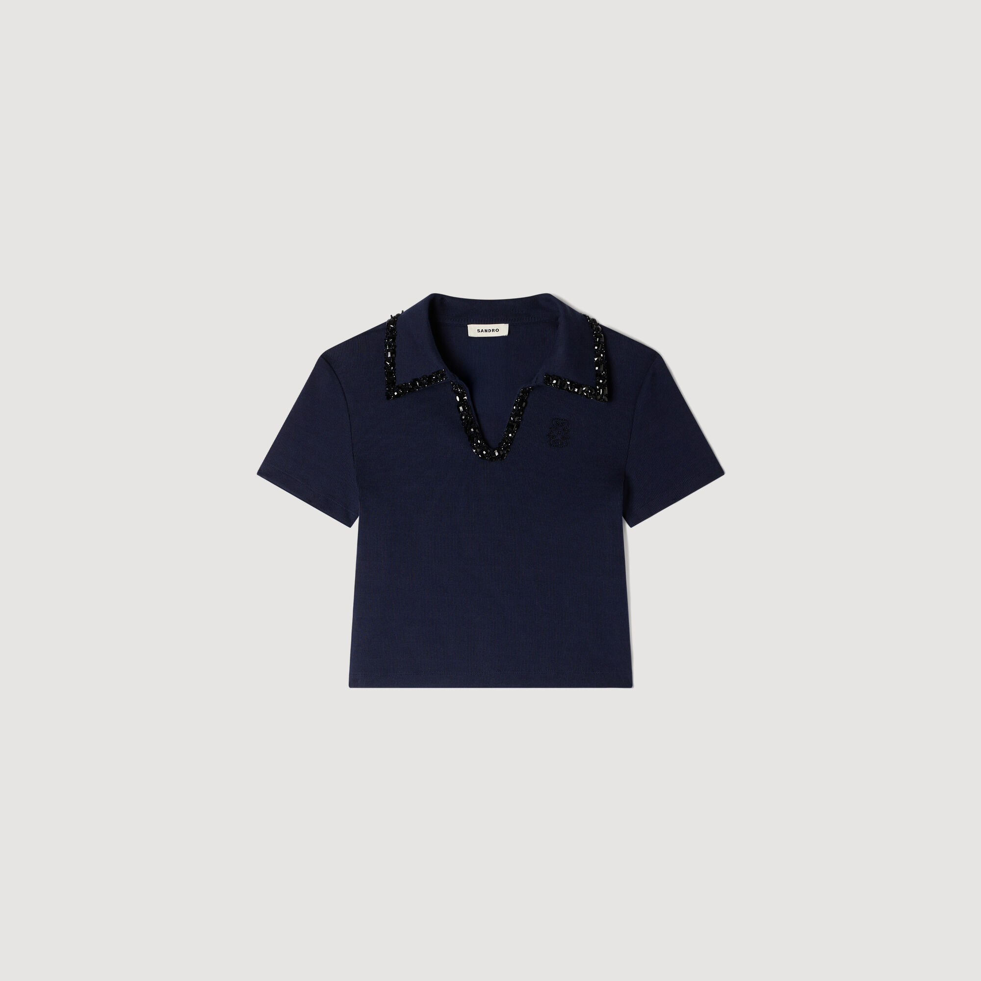 Colletto polo perla