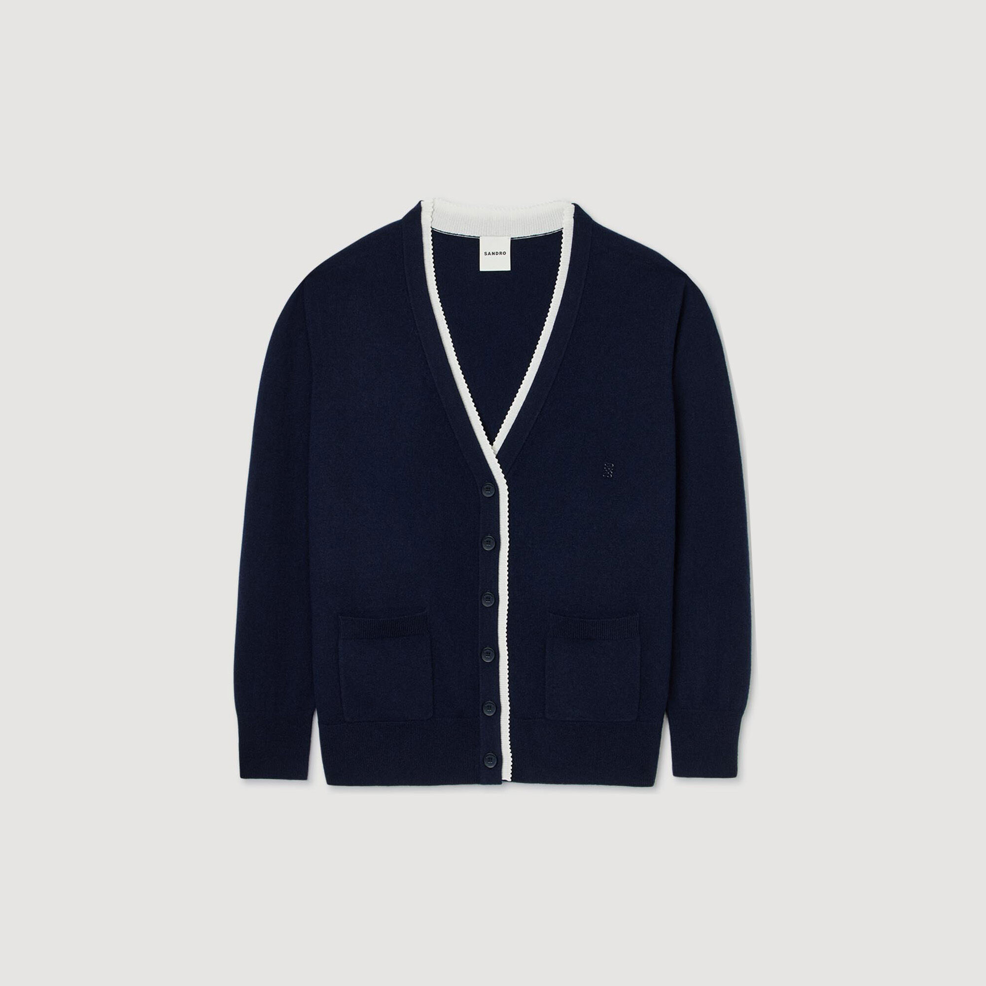 Cardigan lungo a due toni