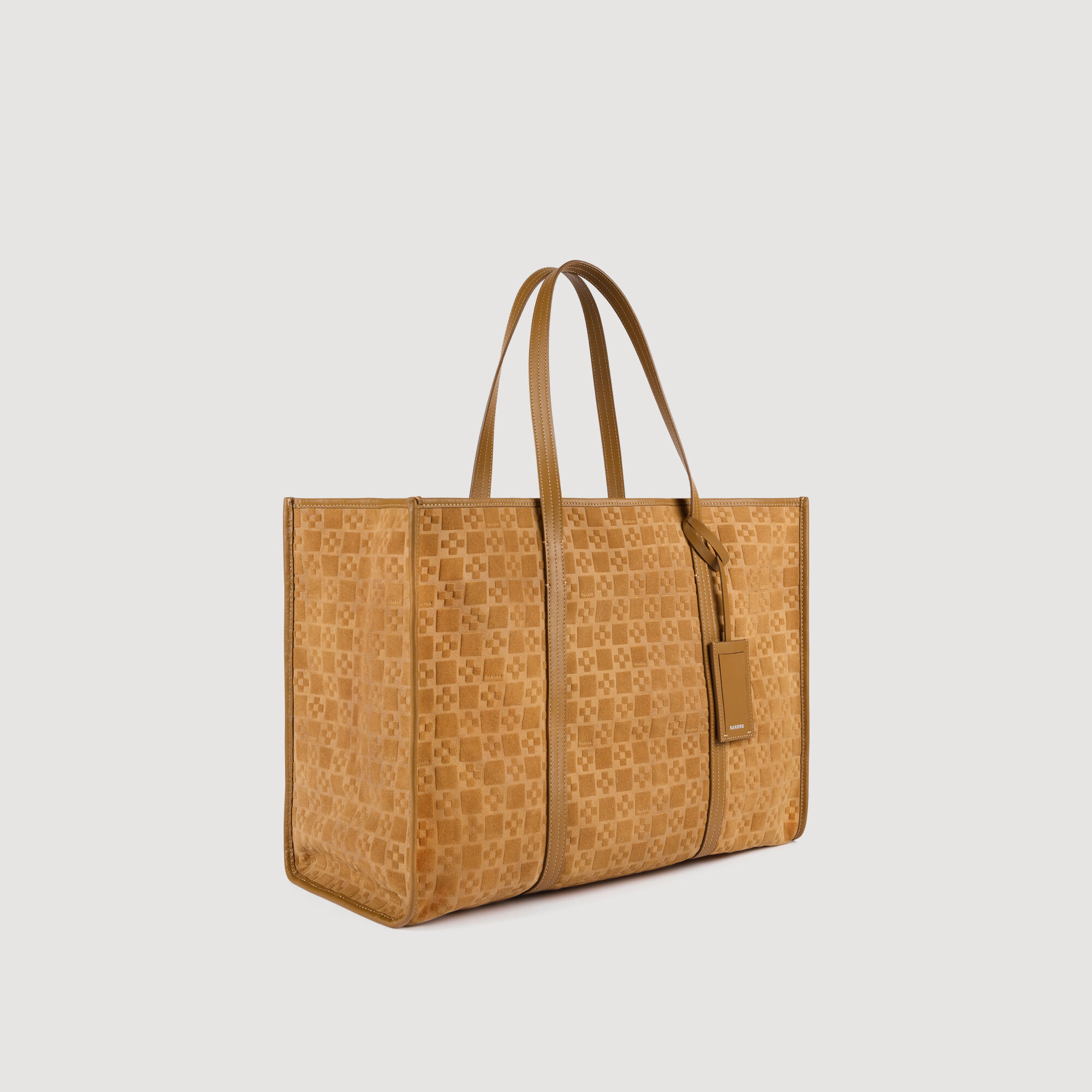 Borsa della spesa in pelle scamosciata