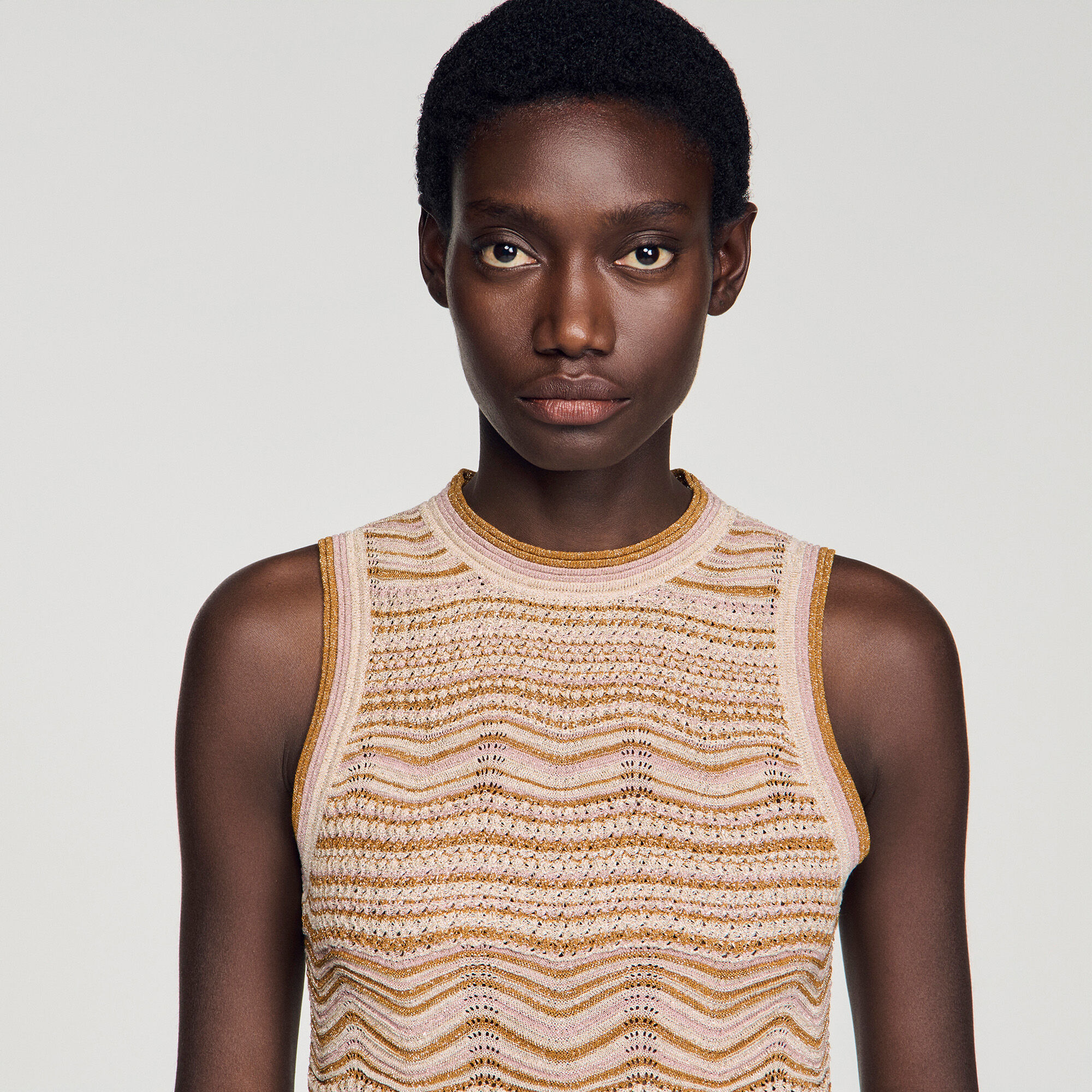 Vestito midi in maglia decorativo